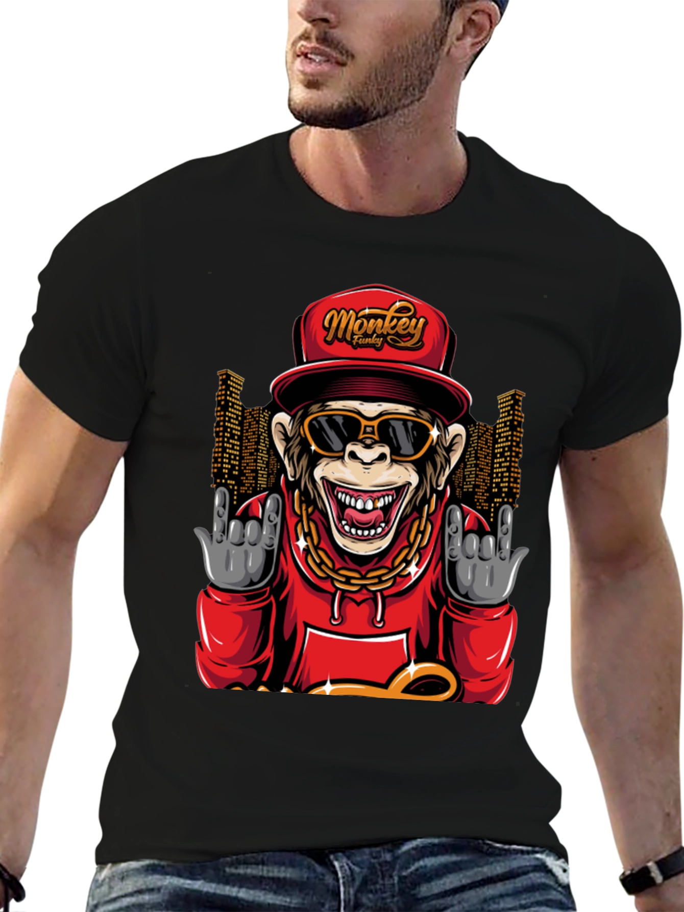Monkey Funky Graphic Tee - Cool Urban Style
