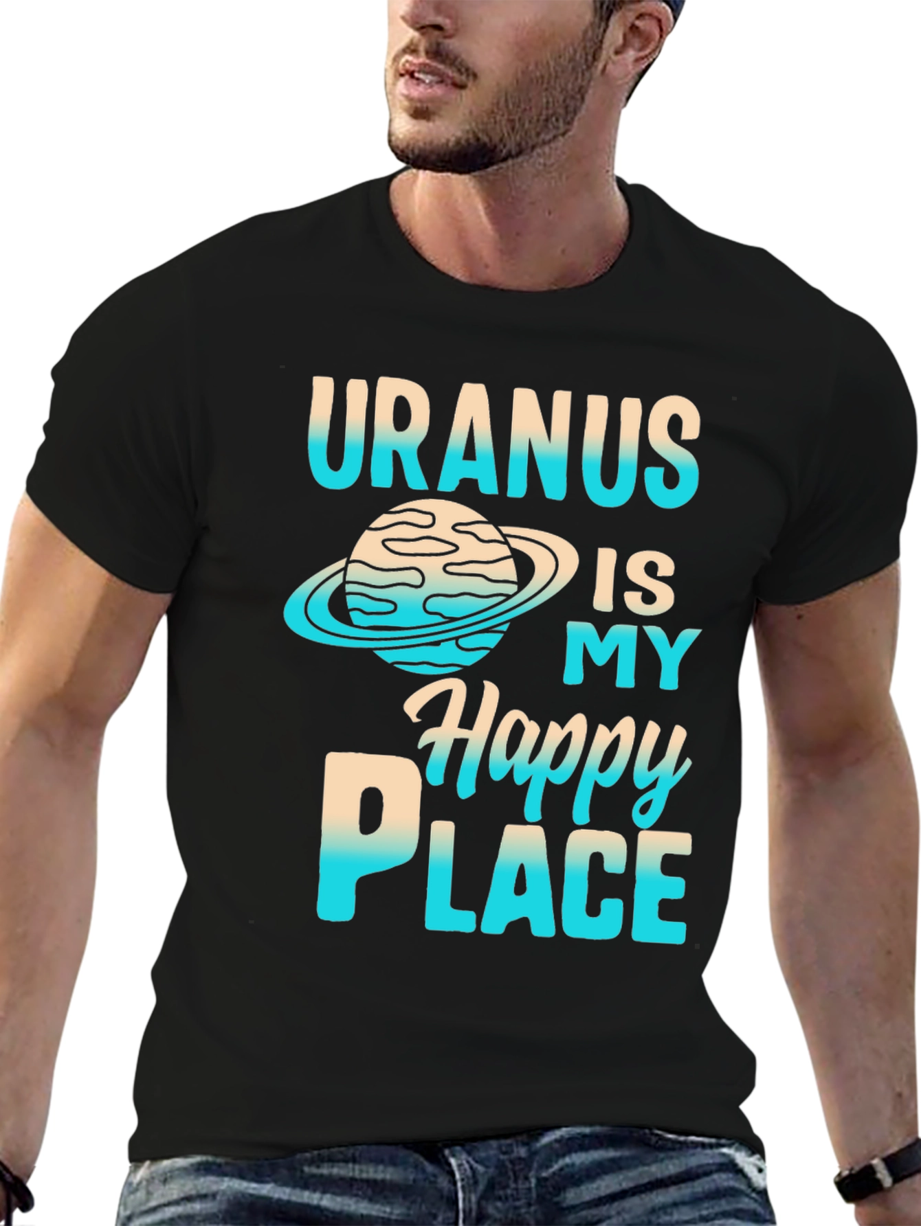 Uranus Happy Place Graphic T-Shirt