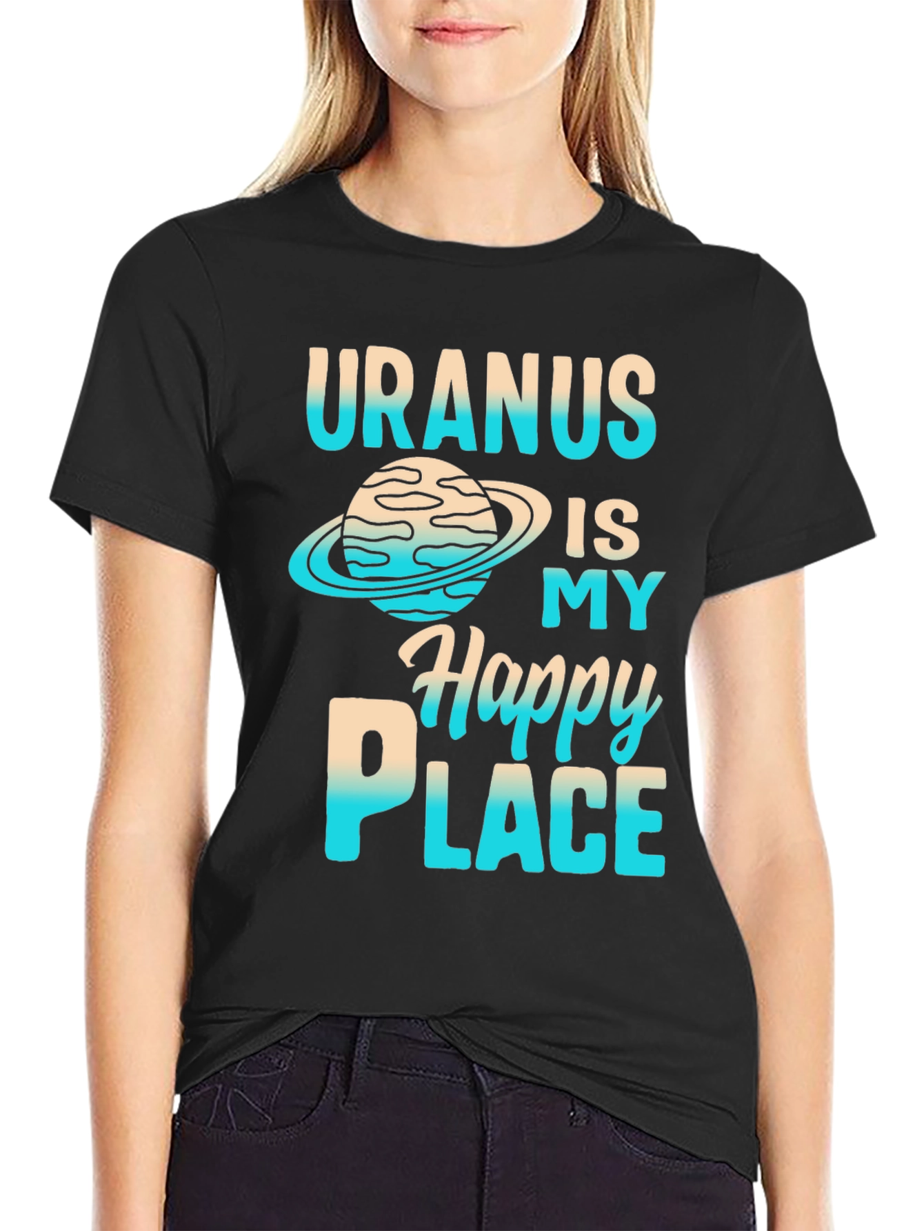 Uranus Happy Place Graphic T-Shirt