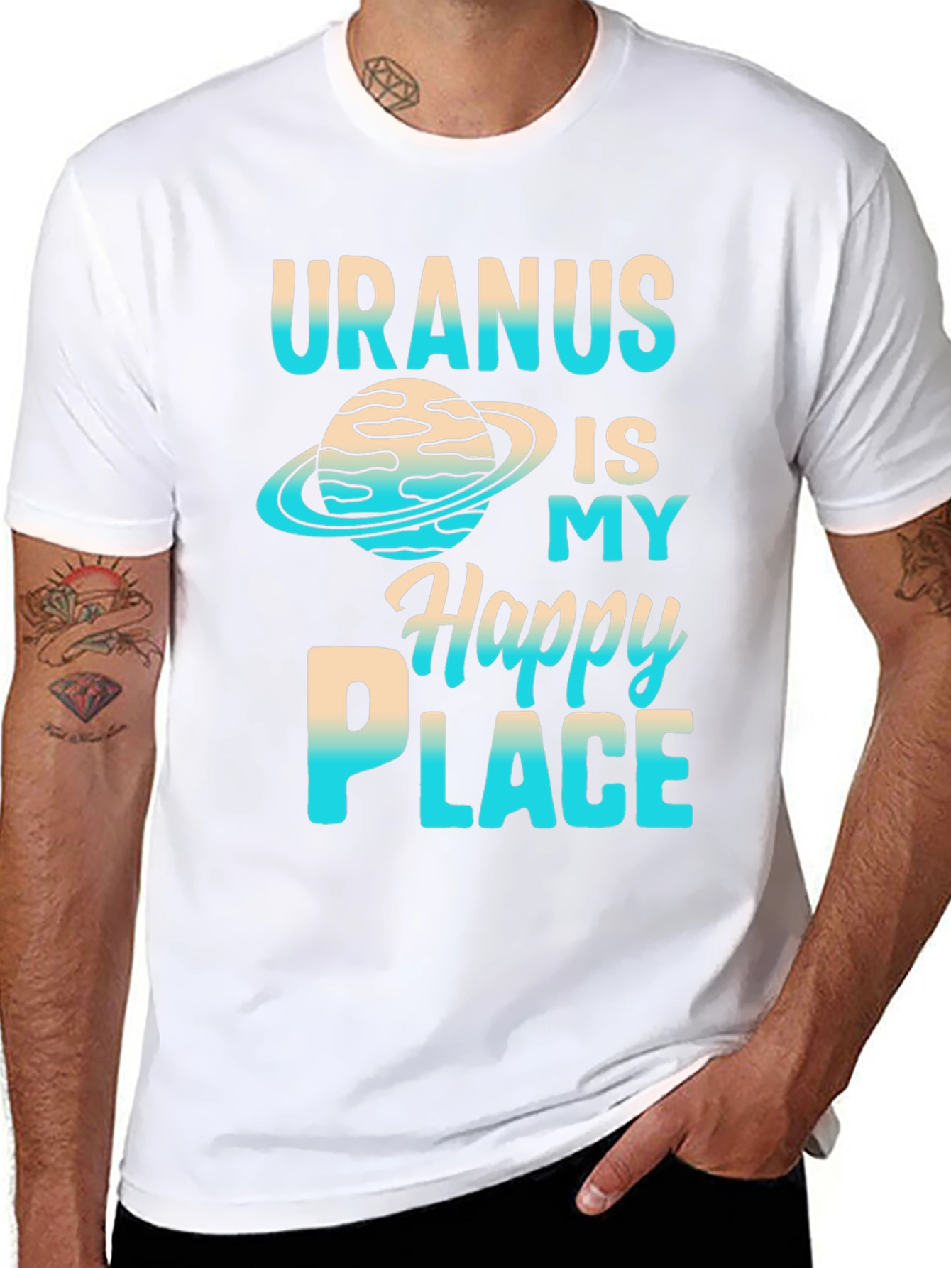 Uranus Happy Place Graphic T-Shirt