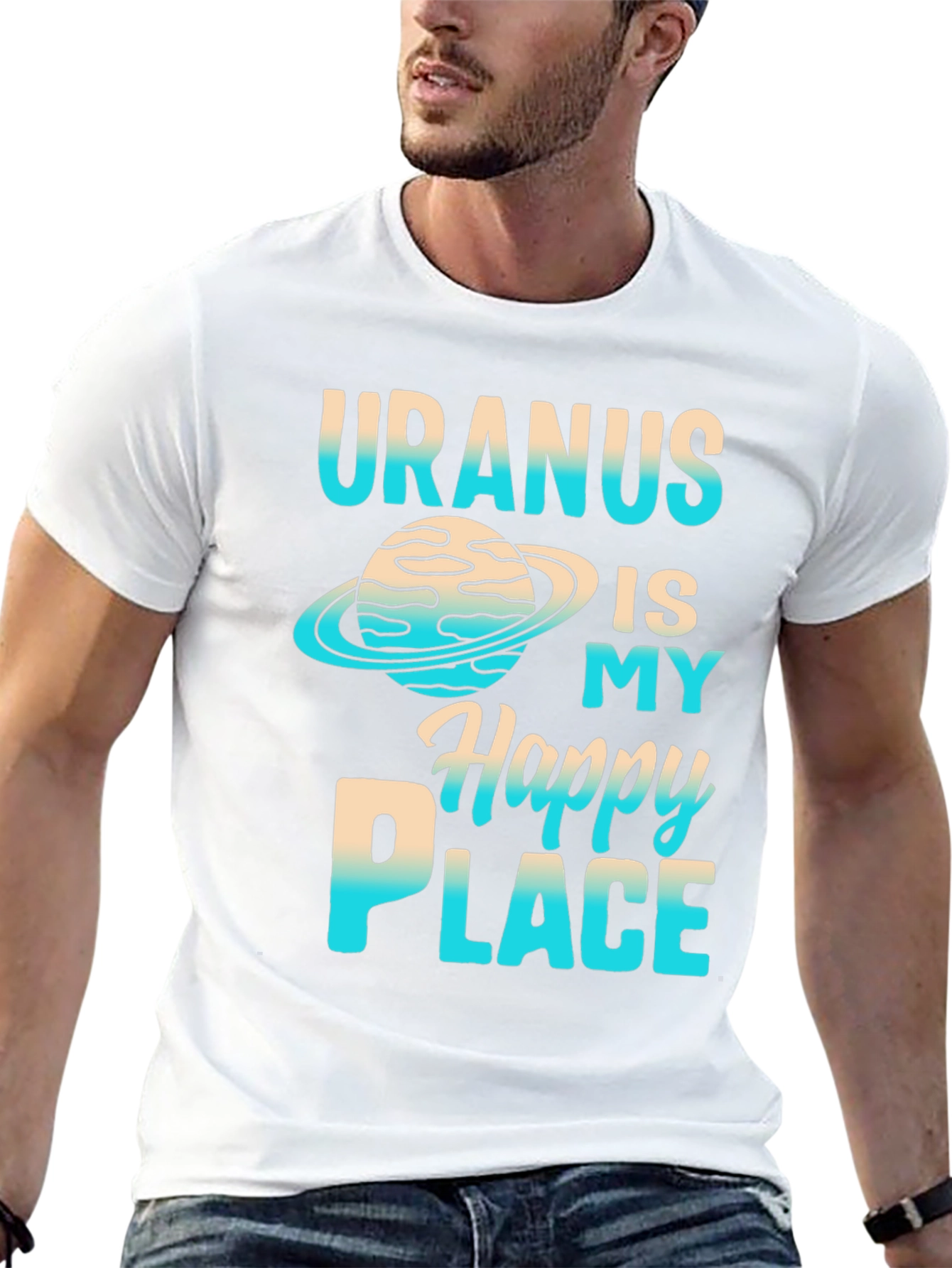 Uranus Happy Place Graphic T-Shirt