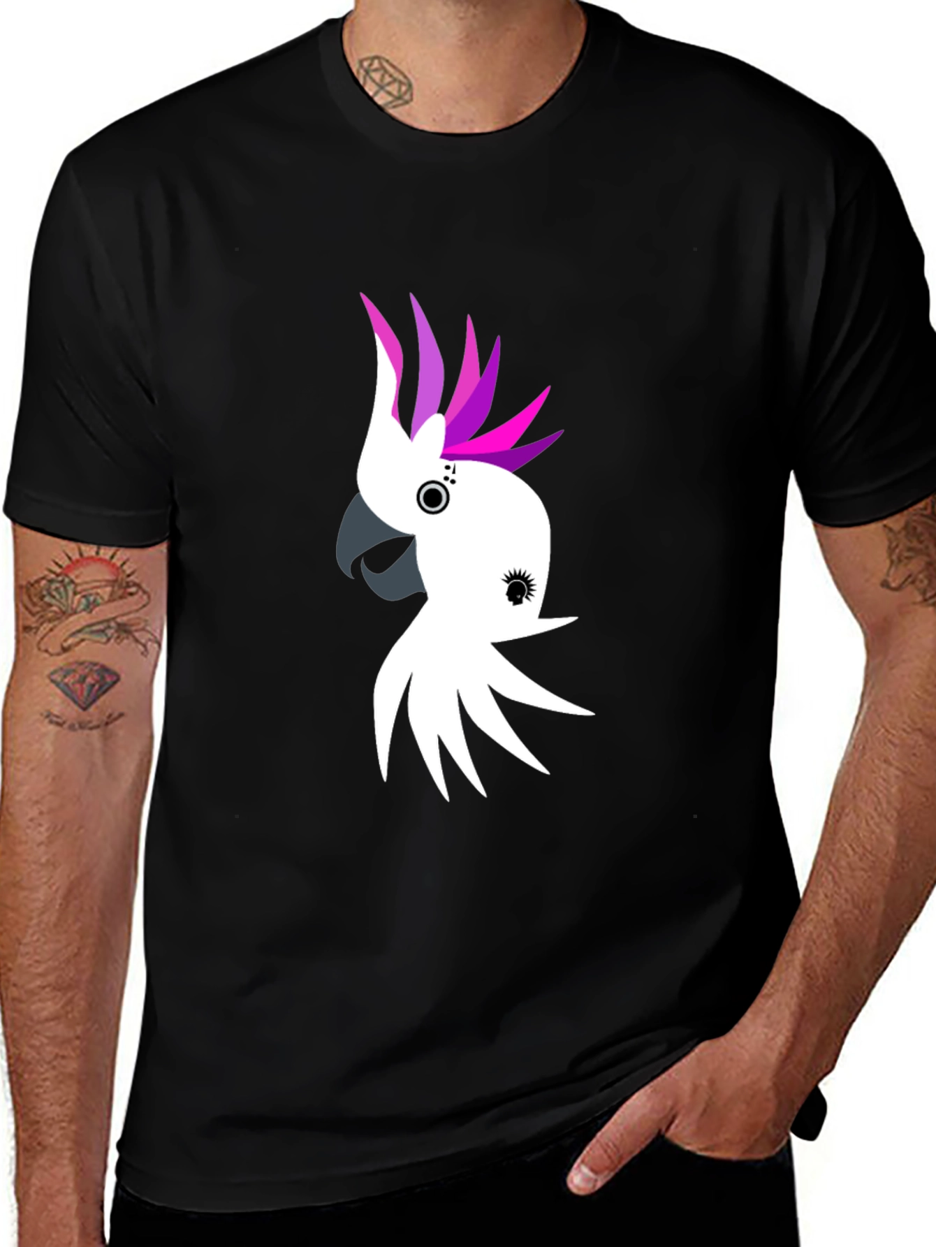 Cockatoo Graphic Tee - Black