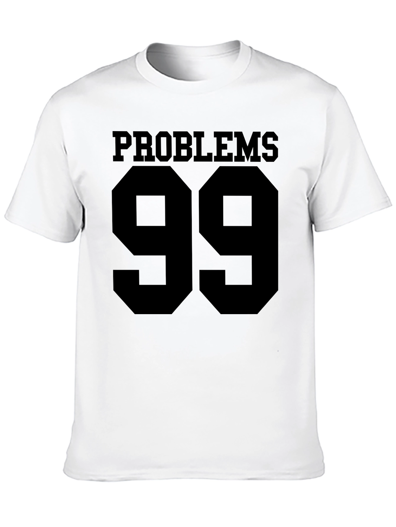 Problems 99 Graphic T-Shirt - Black Crew Neck Tee