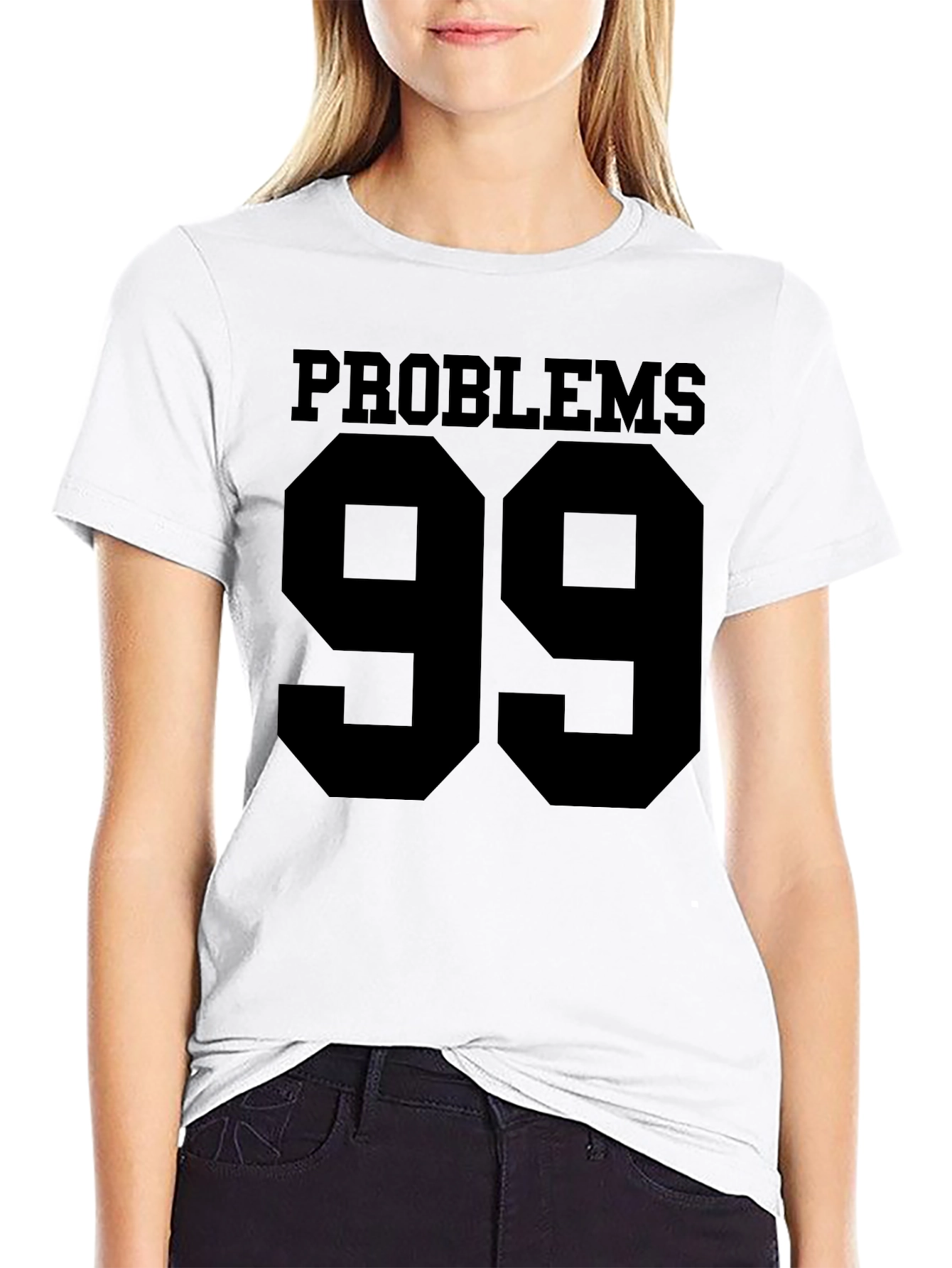 Problems 99 Graphic T-Shirt - Black Crew Neck Tee