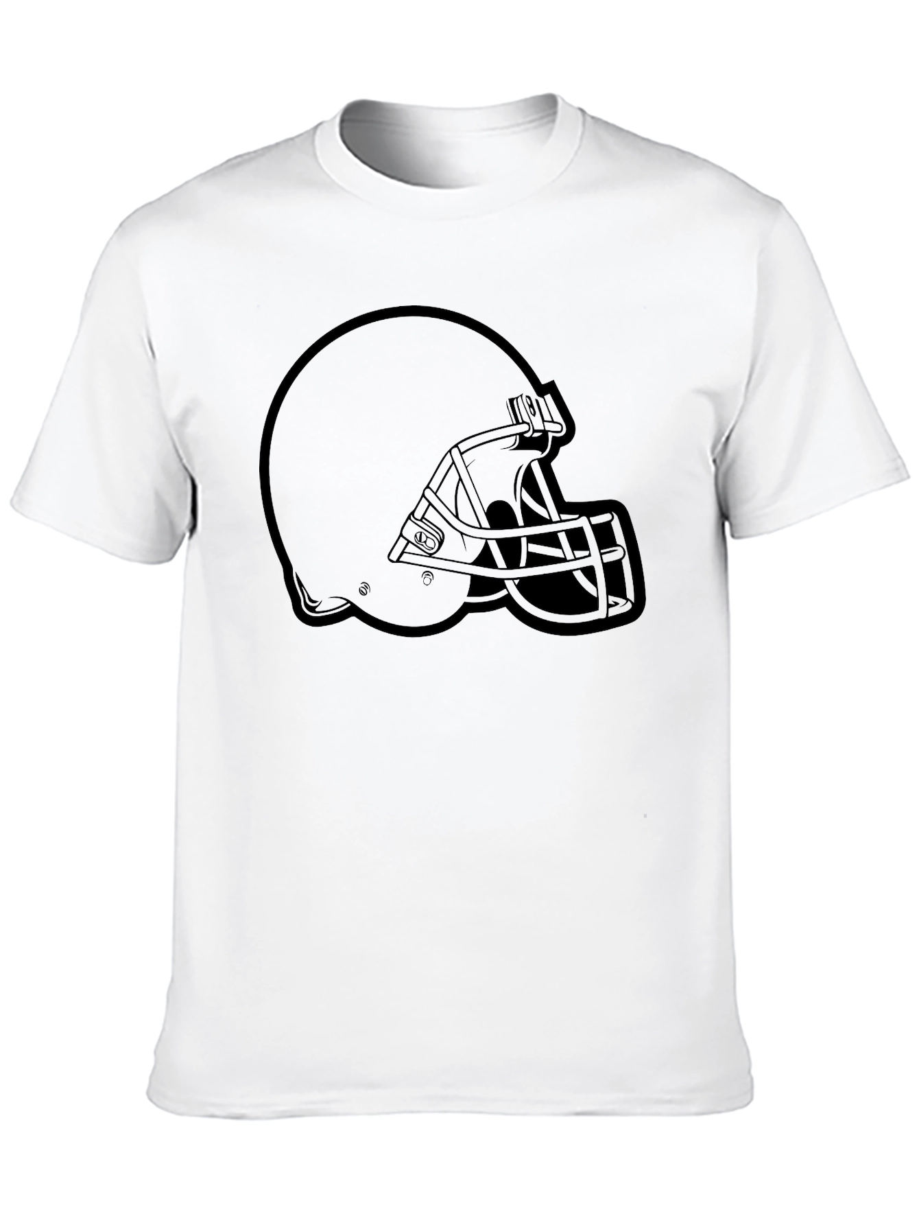 Football Helmet Graphic Tee - Classic Black Comfort