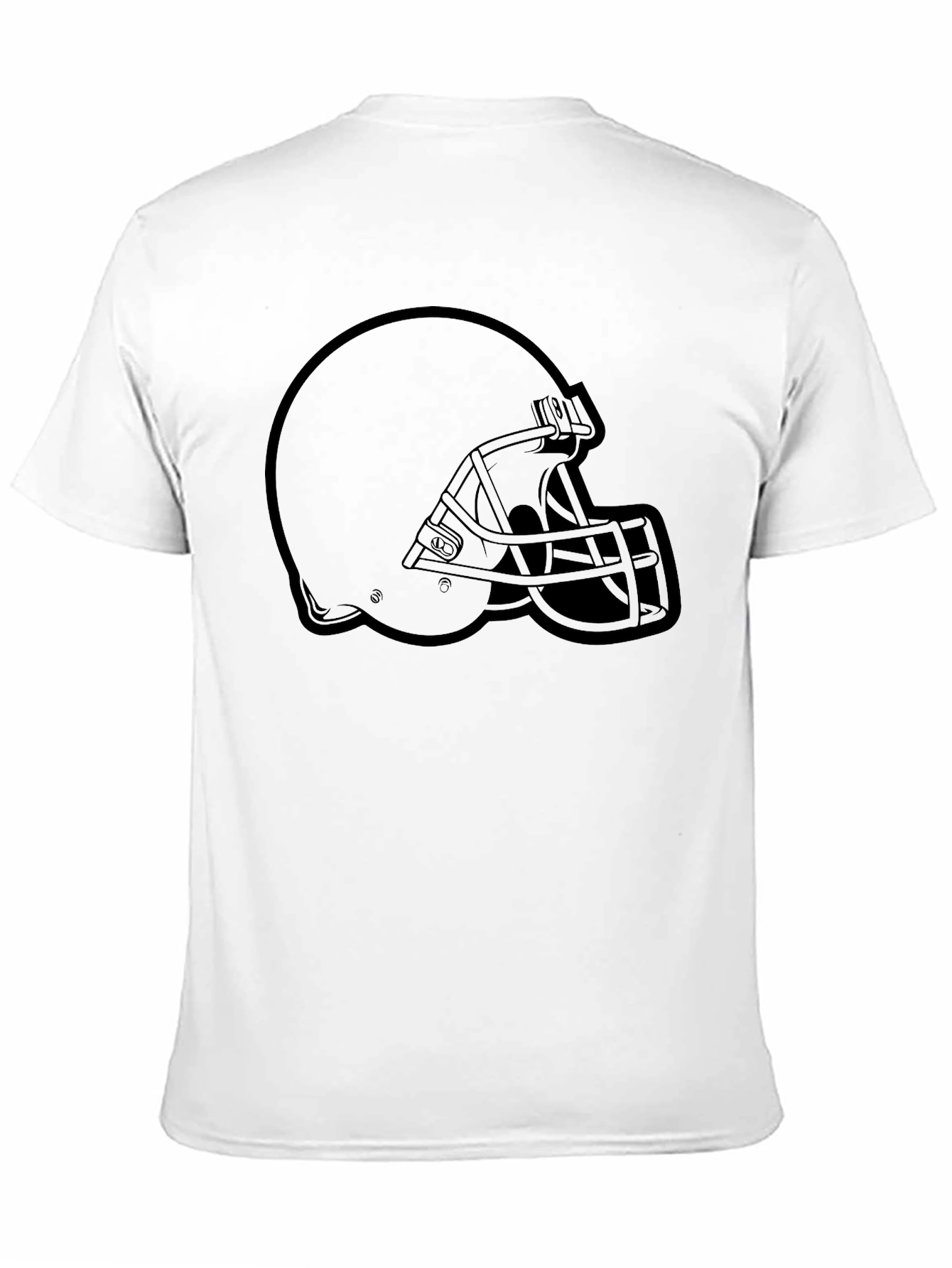 Football Helmet Graphic Tee - Classic Black Comfort