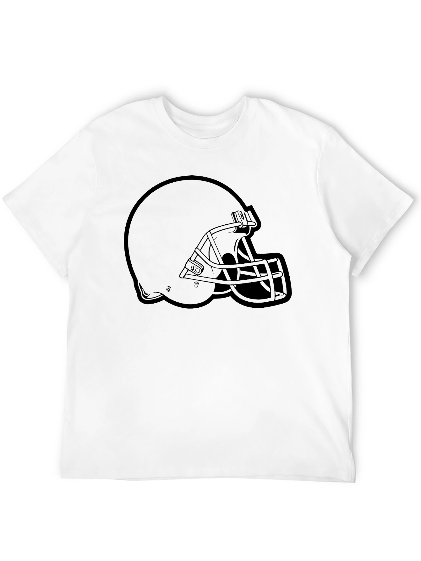 Football Helmet Graphic Tee - Classic Black Comfort