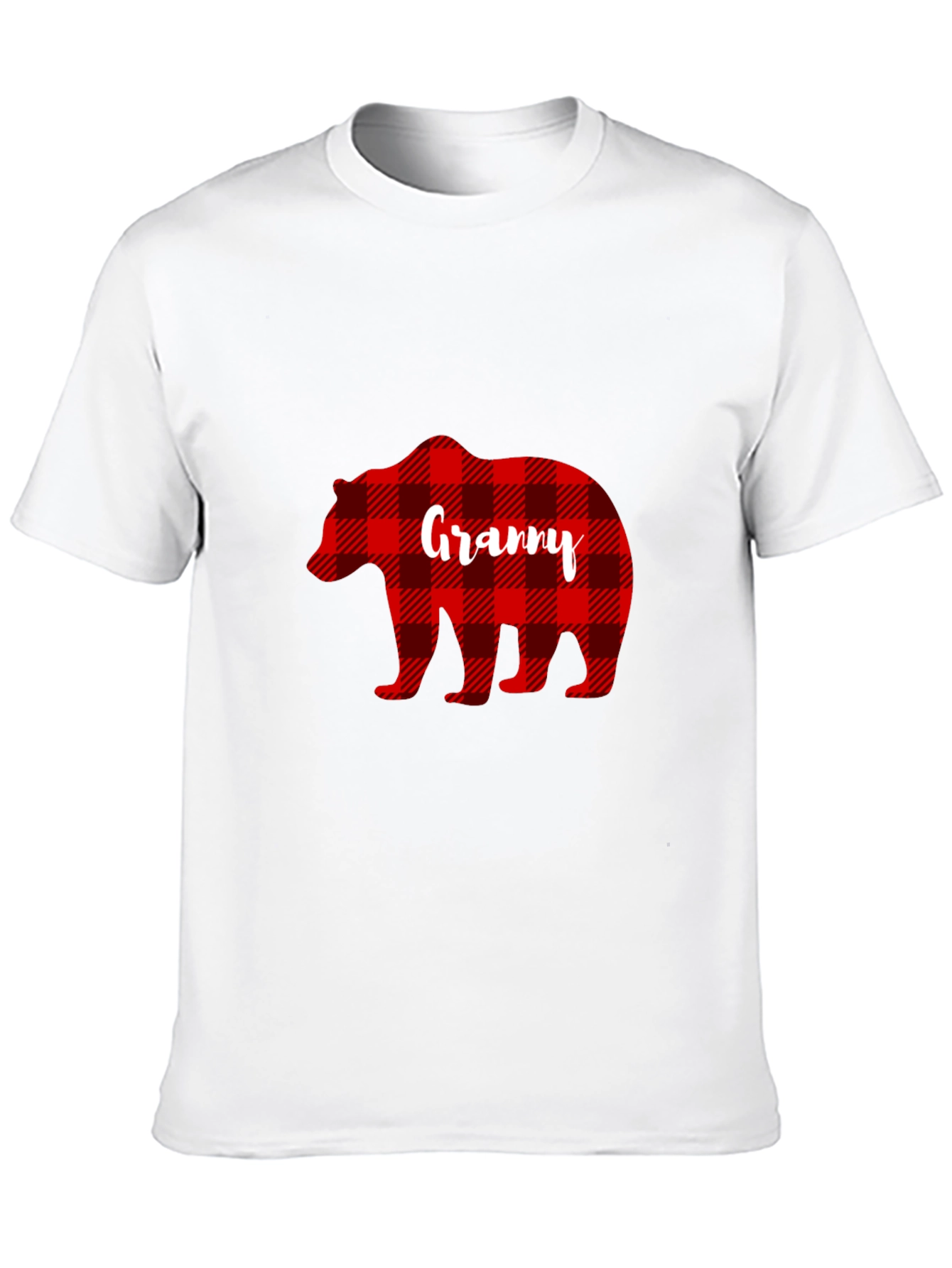 Granny Bear Buffalo Plaid T-Shirt