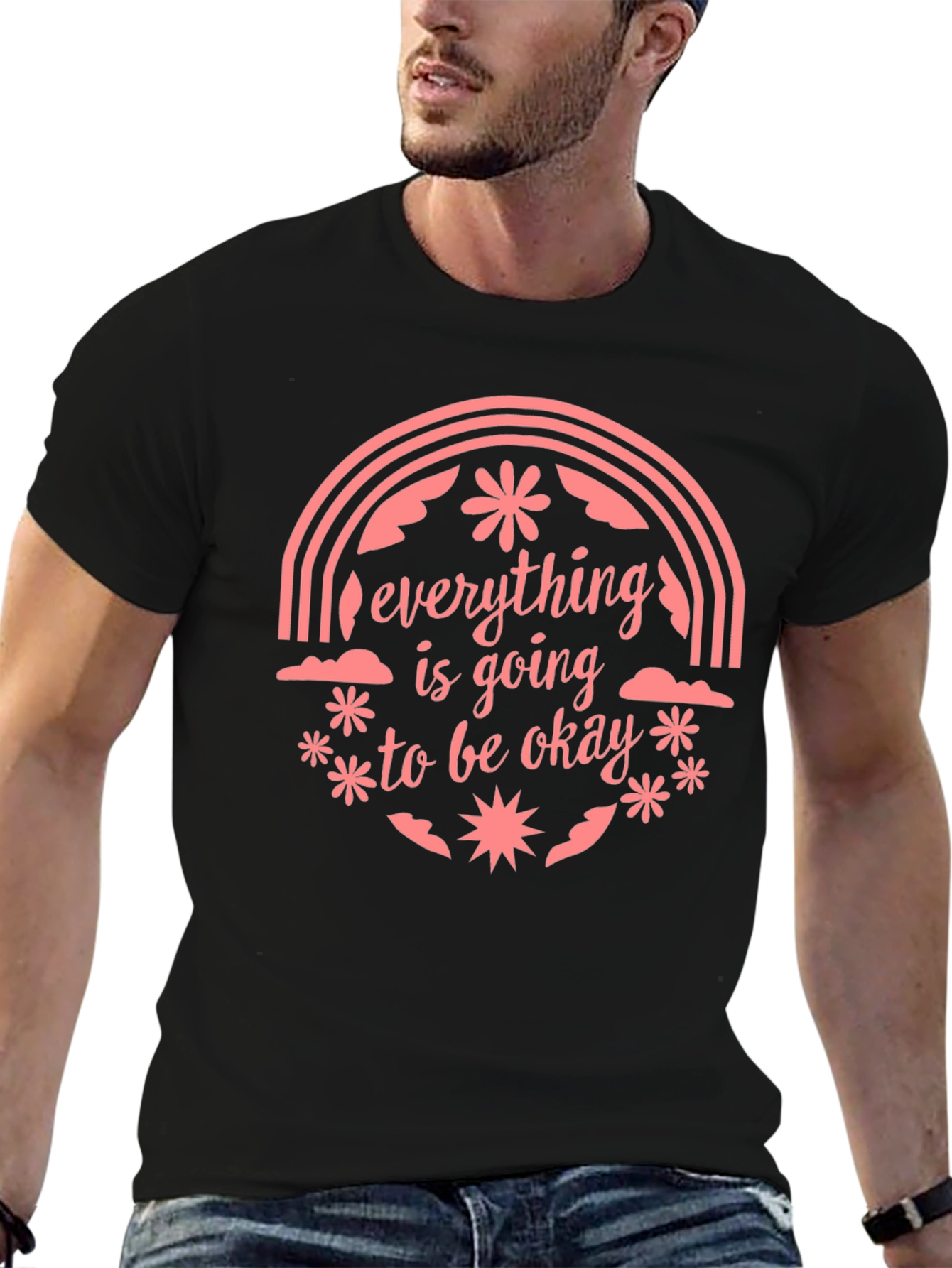 Optimistic Graphic Tee: Everything Is Going To Be Okay