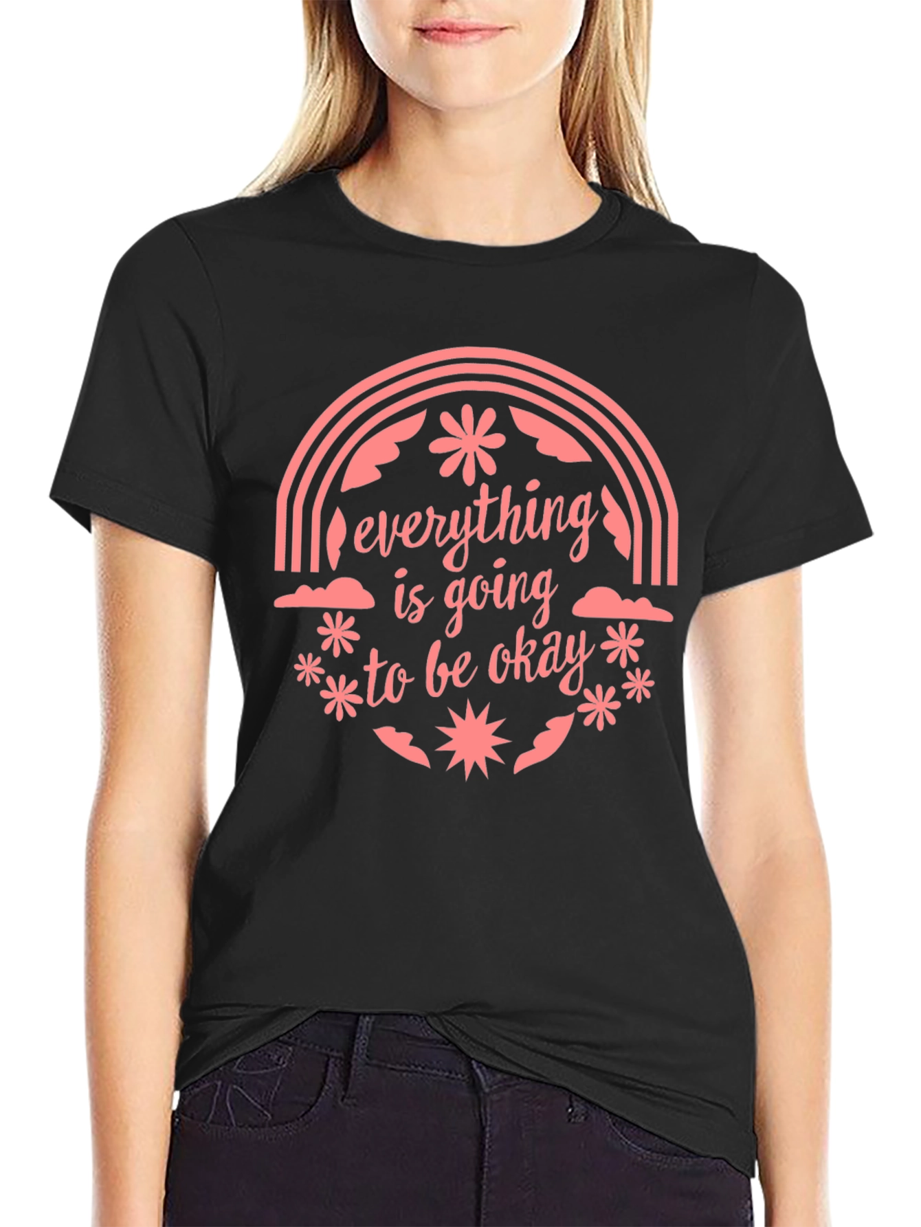 Optimistic Graphic Tee: Everything Is Going To Be Okay
