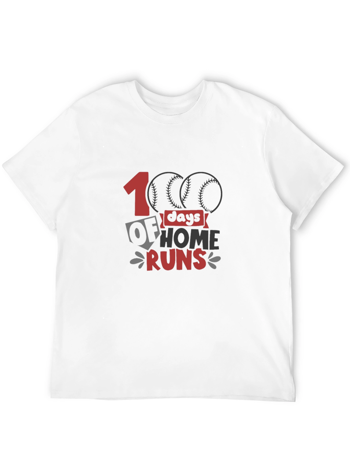 100 Days of Home Runs Baseball T-Shirt