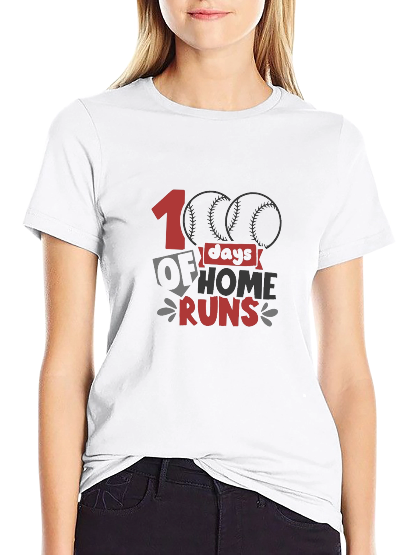 100 Days of Home Runs Baseball T-Shirt