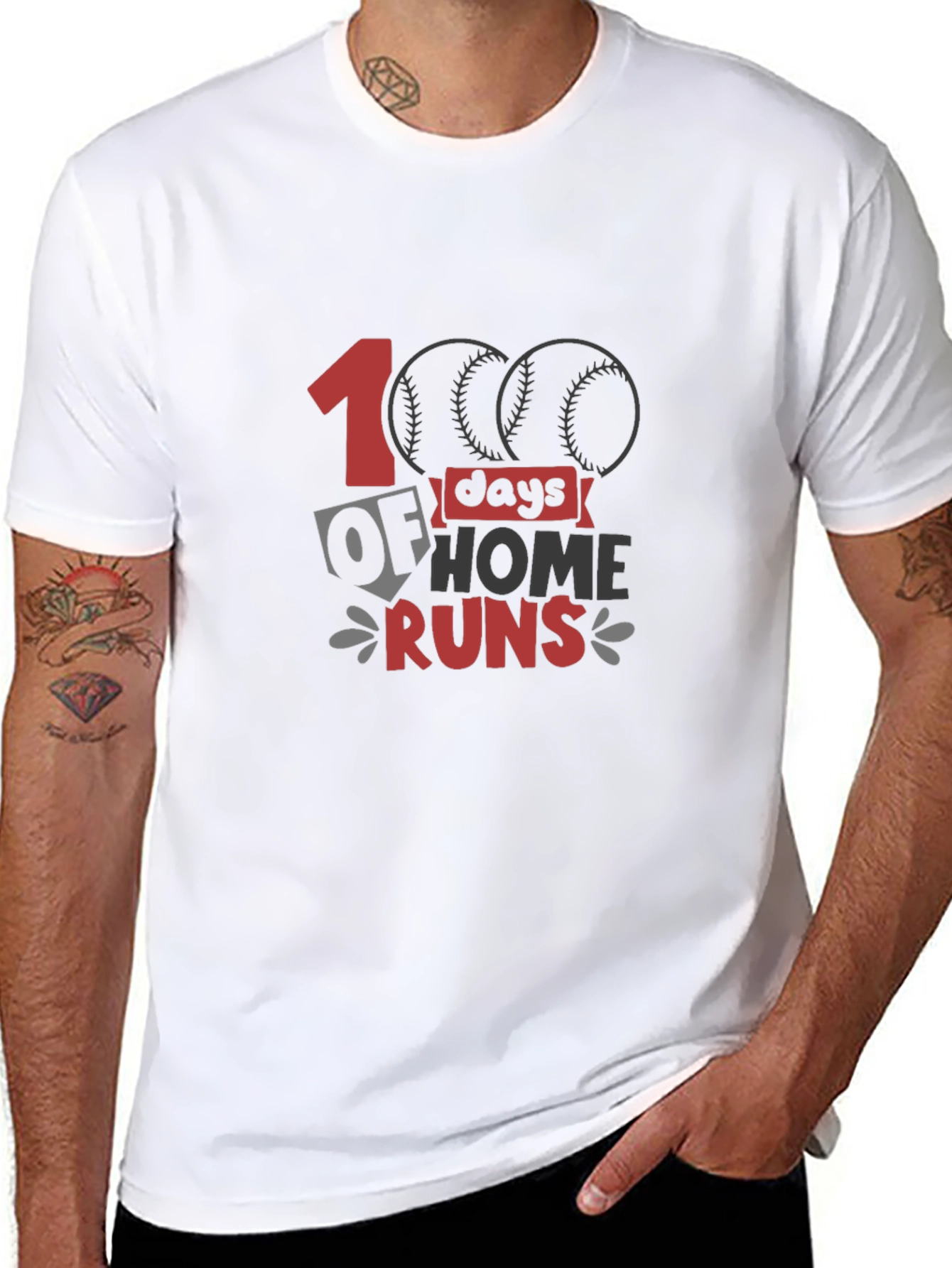 100 Days of Home Runs Baseball T-Shirt