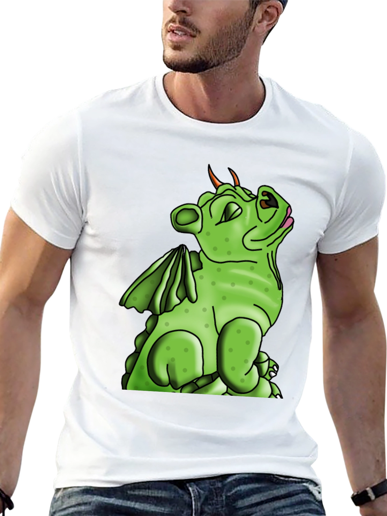 Green Dragon Graphic T-Shirt - Fantasy Creature Tee