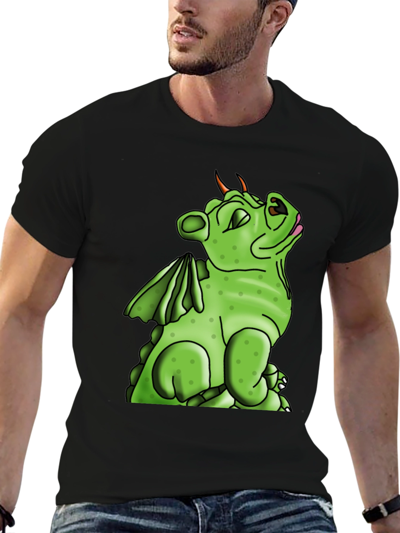 Green Dragon Graphic T-Shirt - Fantasy Creature Tee