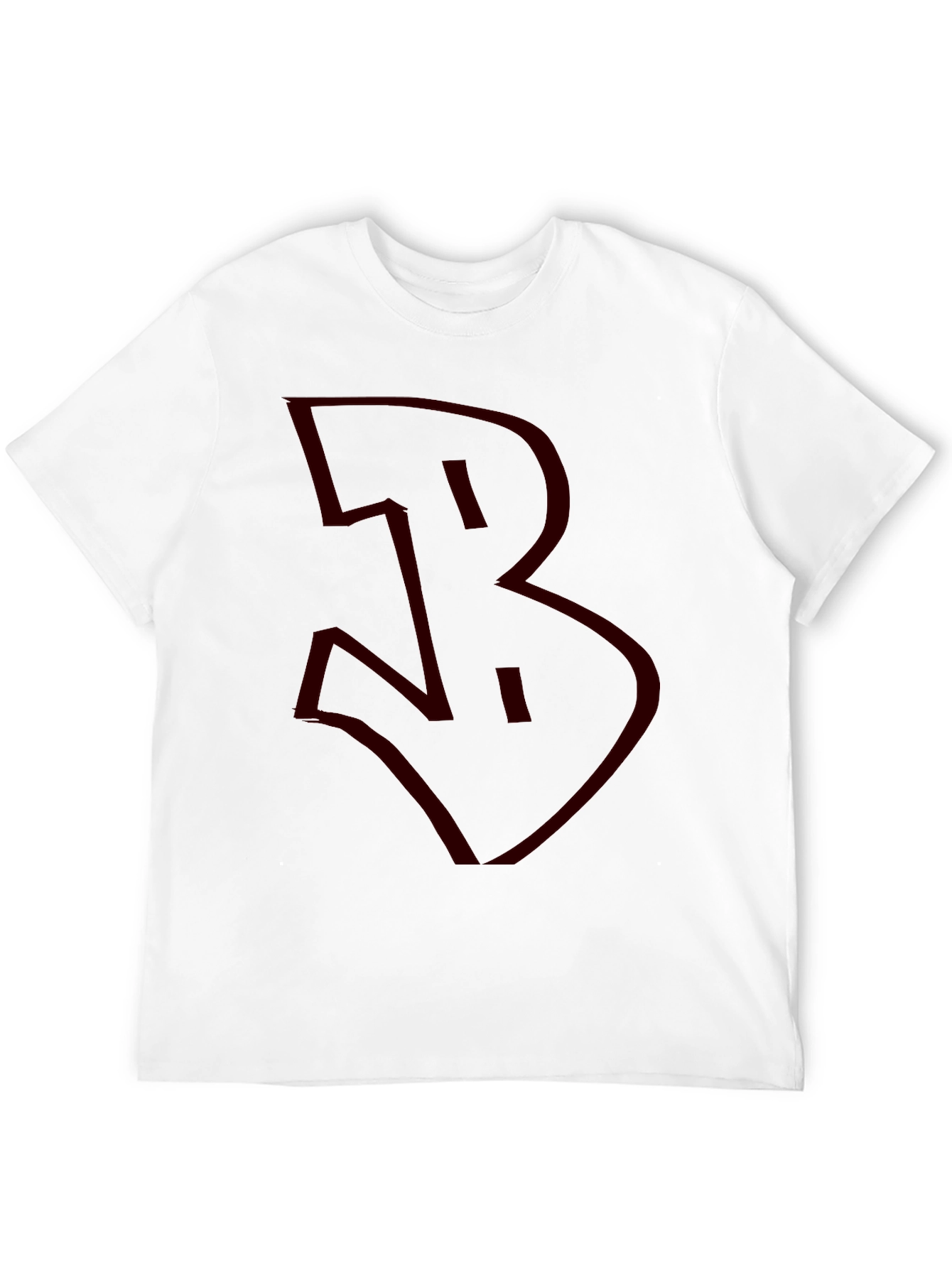 Bold Graphic Tee - Red B on Black