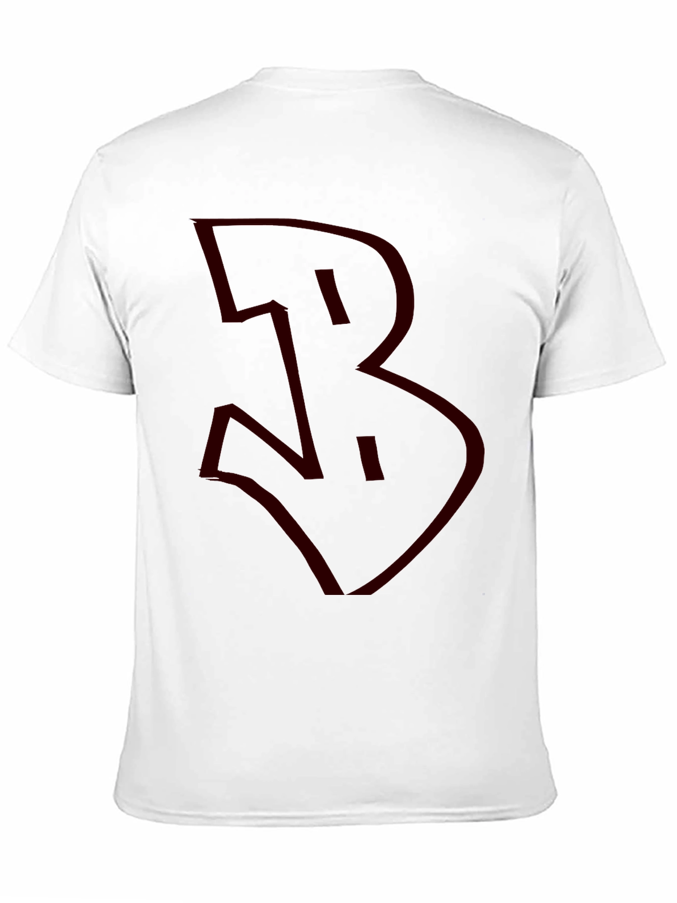 Bold Graphic Tee - Red B on Black