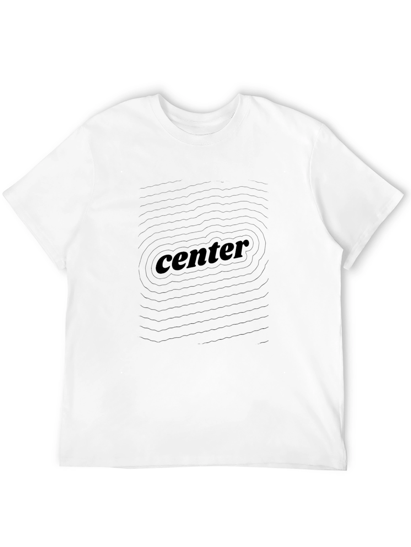 Center Graphic Black T-Shirt