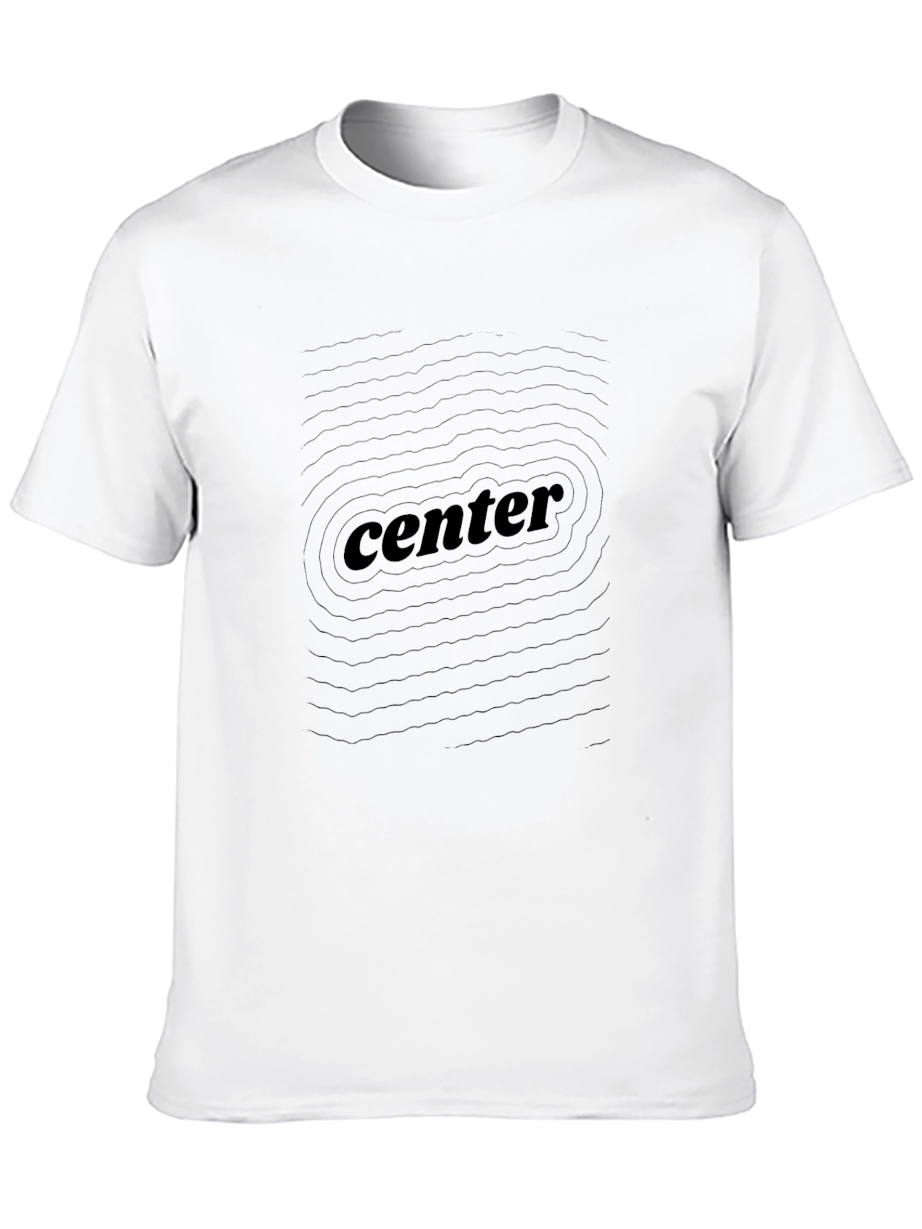 Center Graphic Black T-Shirt