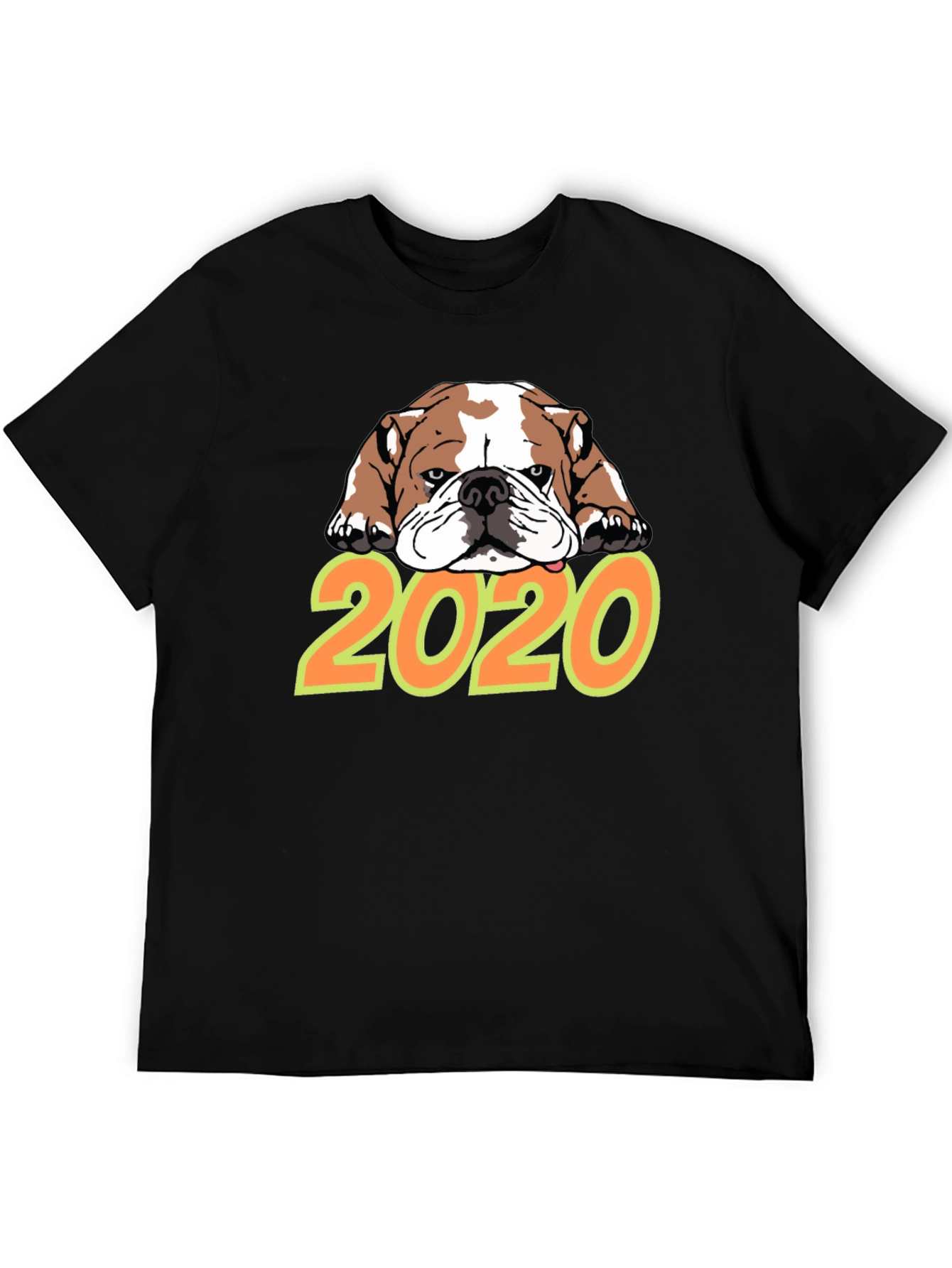 Bulldog 2020 Graphic Tee - Black Crew Neck
