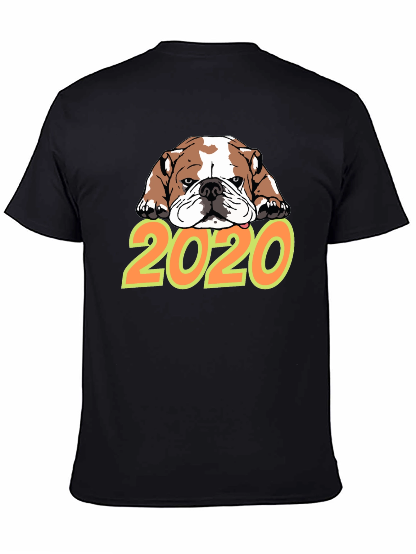 Bulldog 2020 Graphic Tee - Black Crew Neck