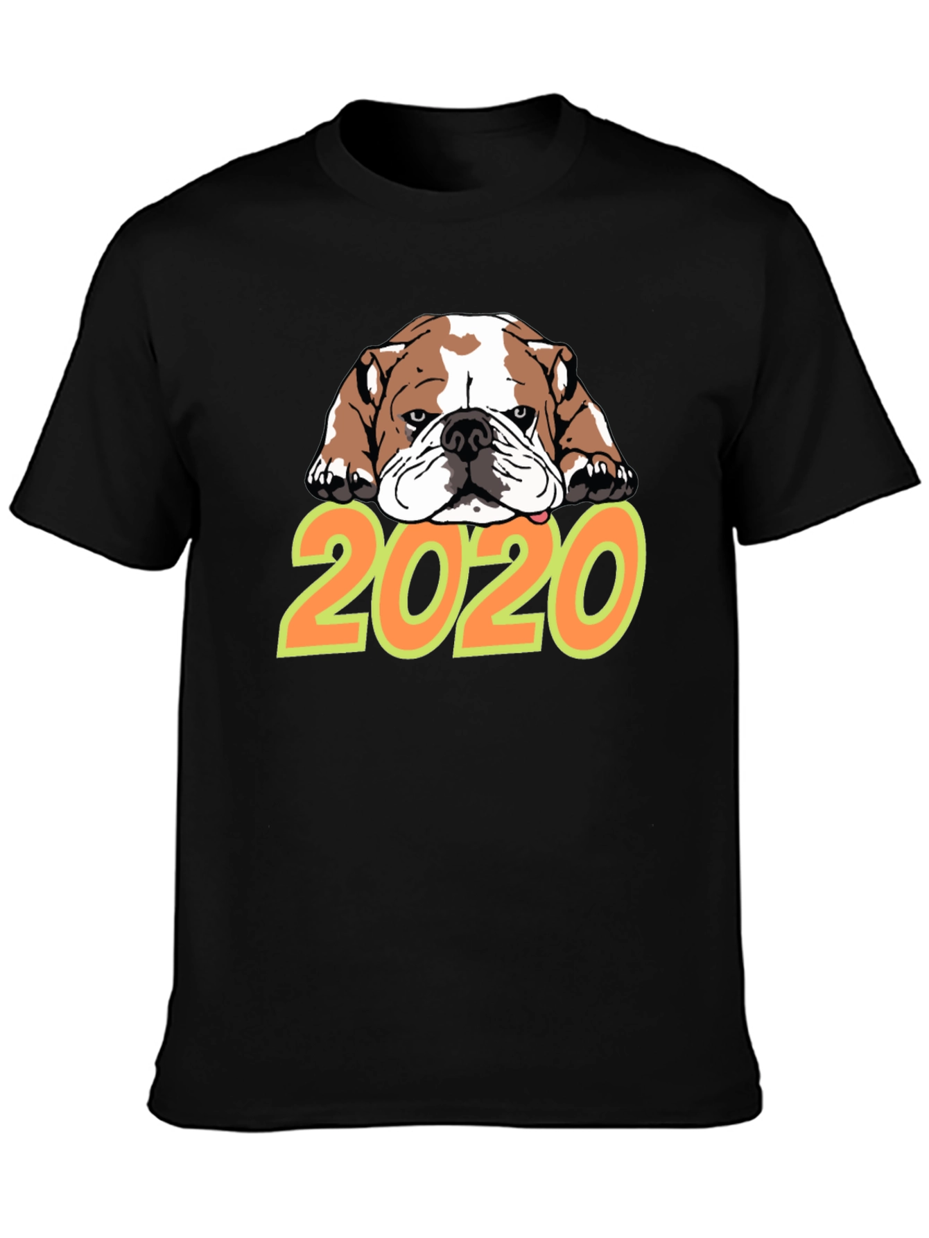 Bulldog 2020 Graphic Tee - Black Crew Neck