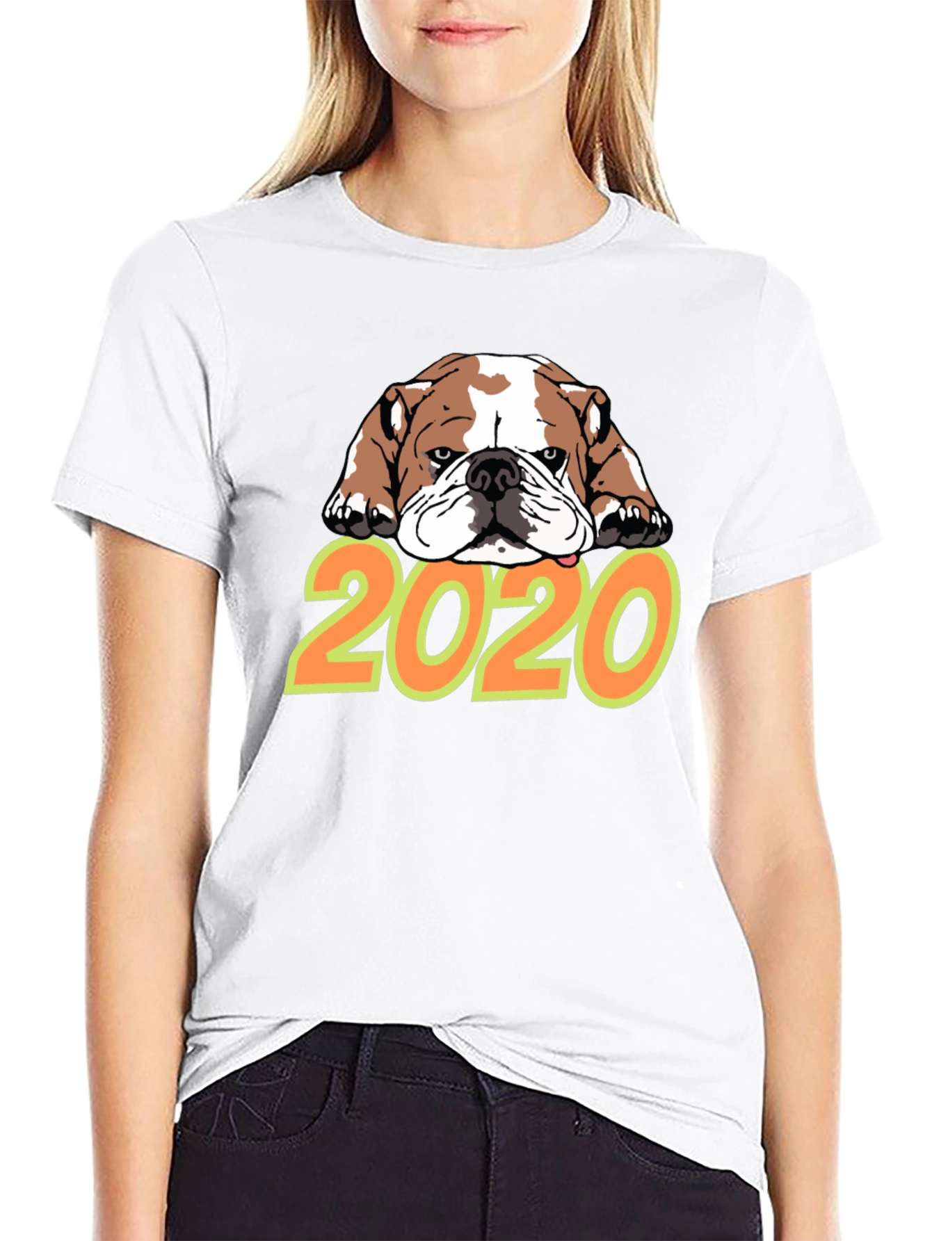 Bulldog 2020 Graphic Tee - Black Crew Neck