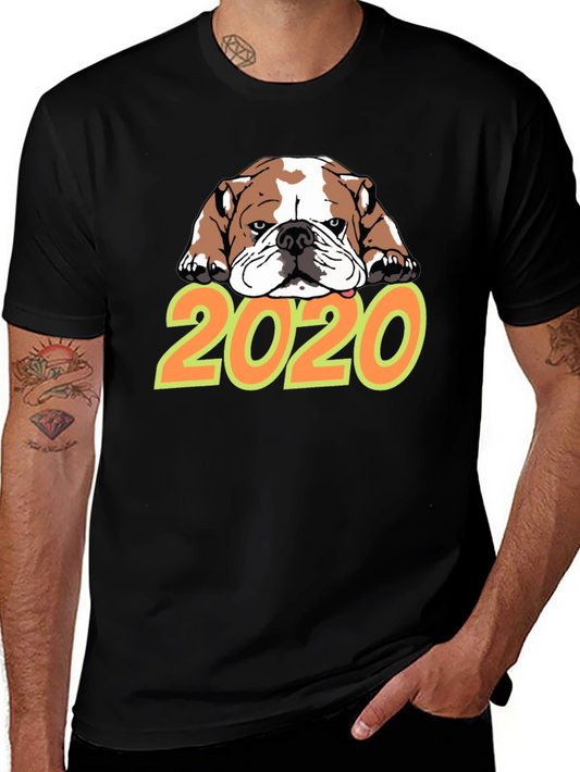 Bulldog 2020 Graphic Tee - Black Crew Neck