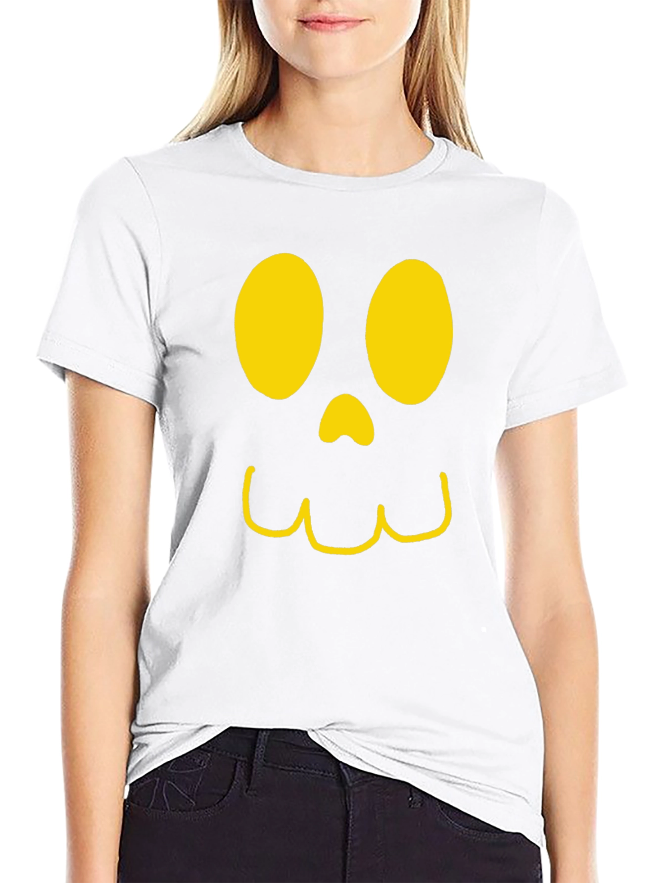 Spooky Face Graphic T-Shirt - Halloween Fun