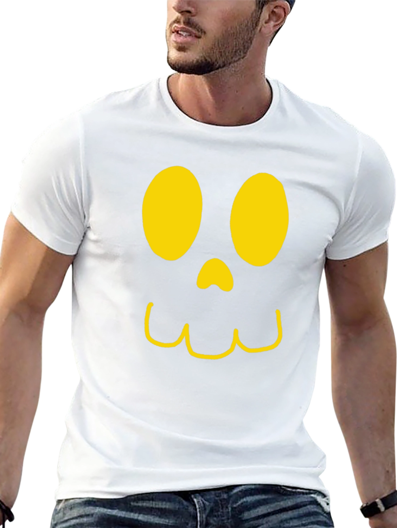 Spooky Face Graphic T-Shirt - Halloween Fun
