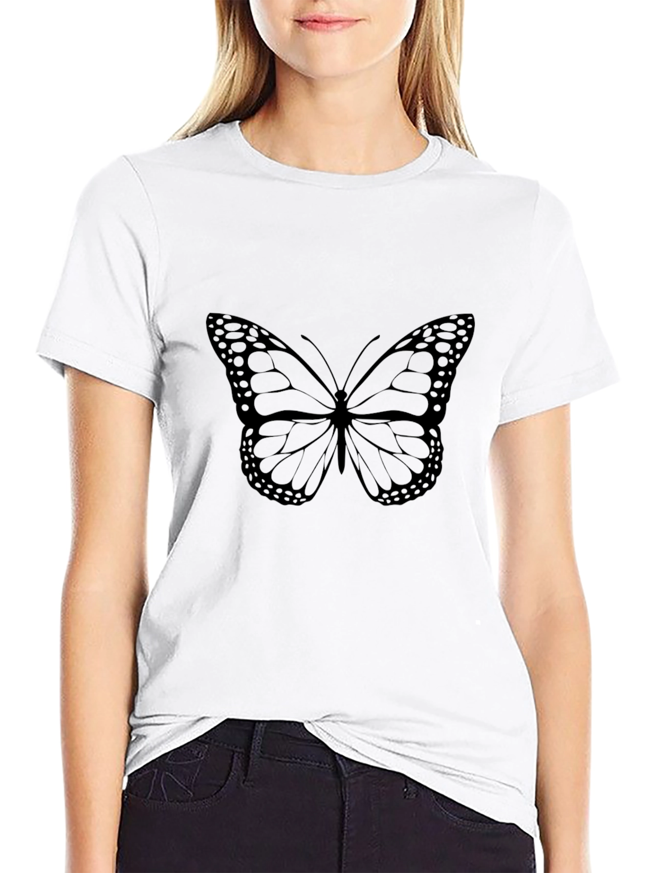 Butterfly Graphic Black T-Shirt