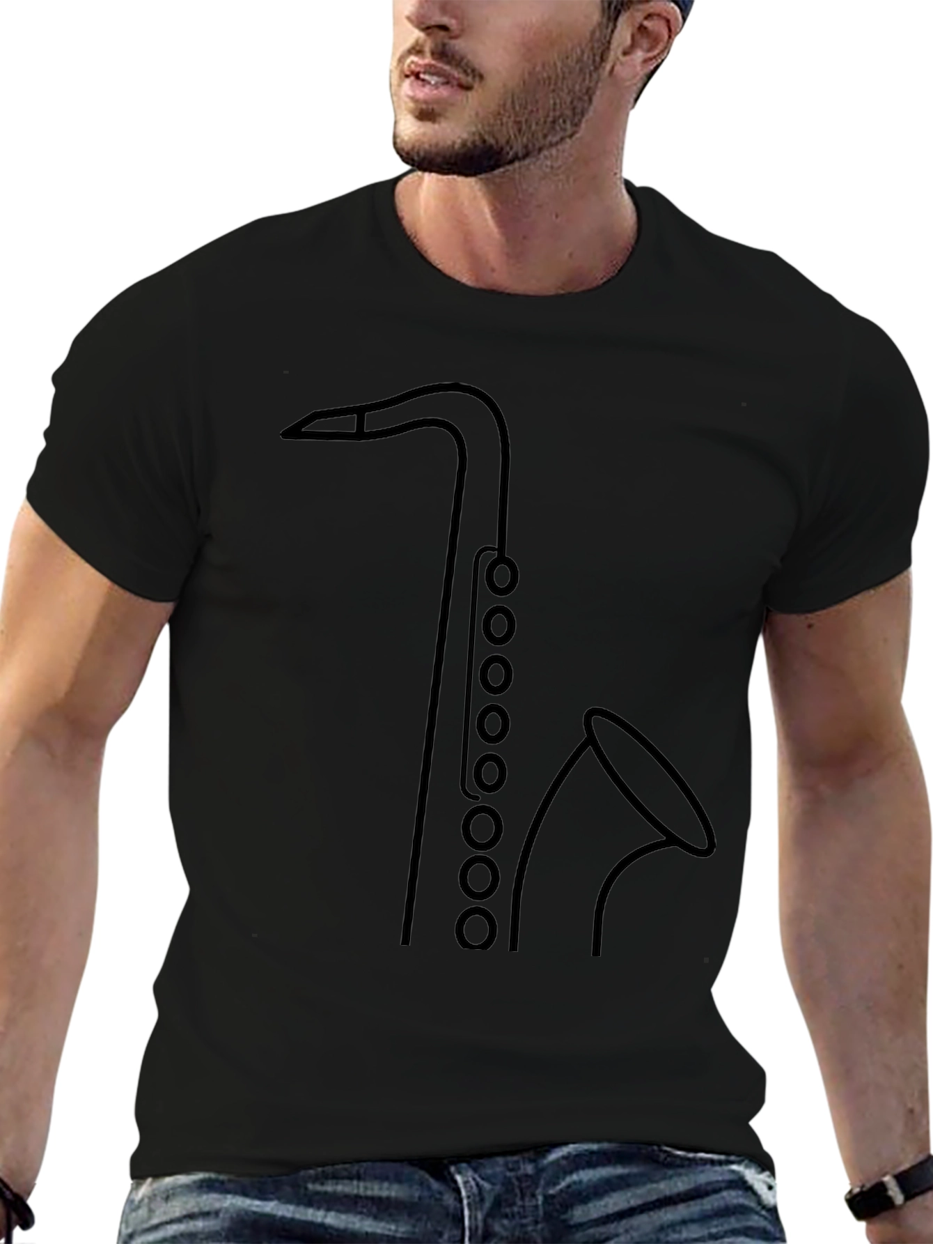 Saxophone Graphic Tee - Cool Musician T-Shirt