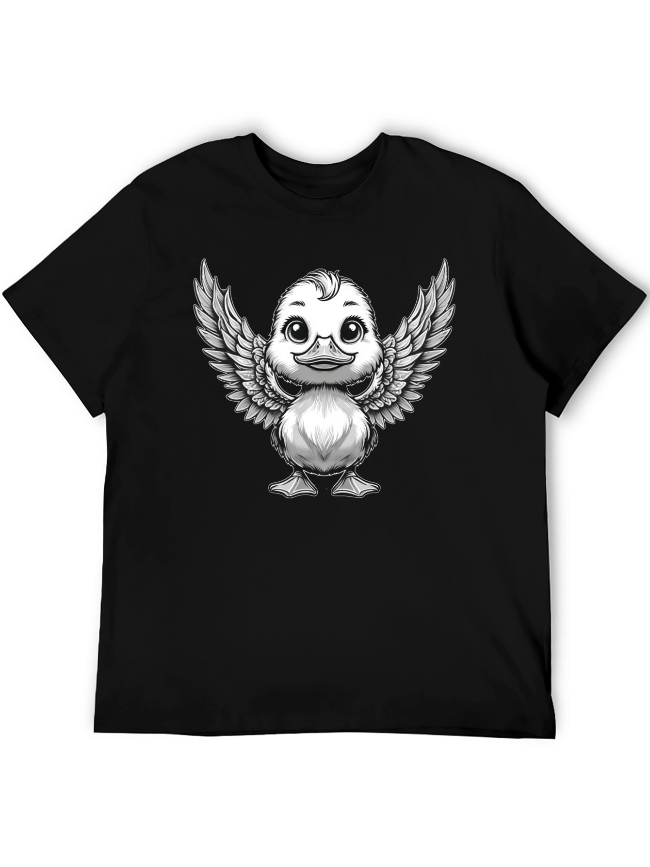 Duck with Wings Graphic Tee - Black
