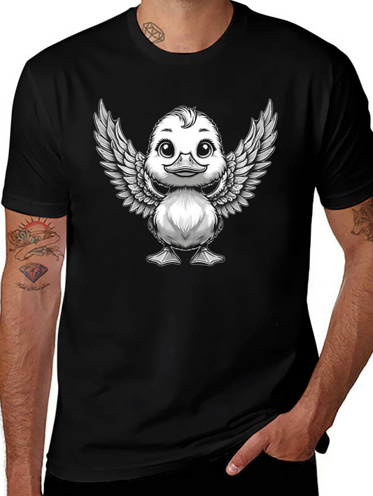 Duck with Wings Graphic Tee - Black