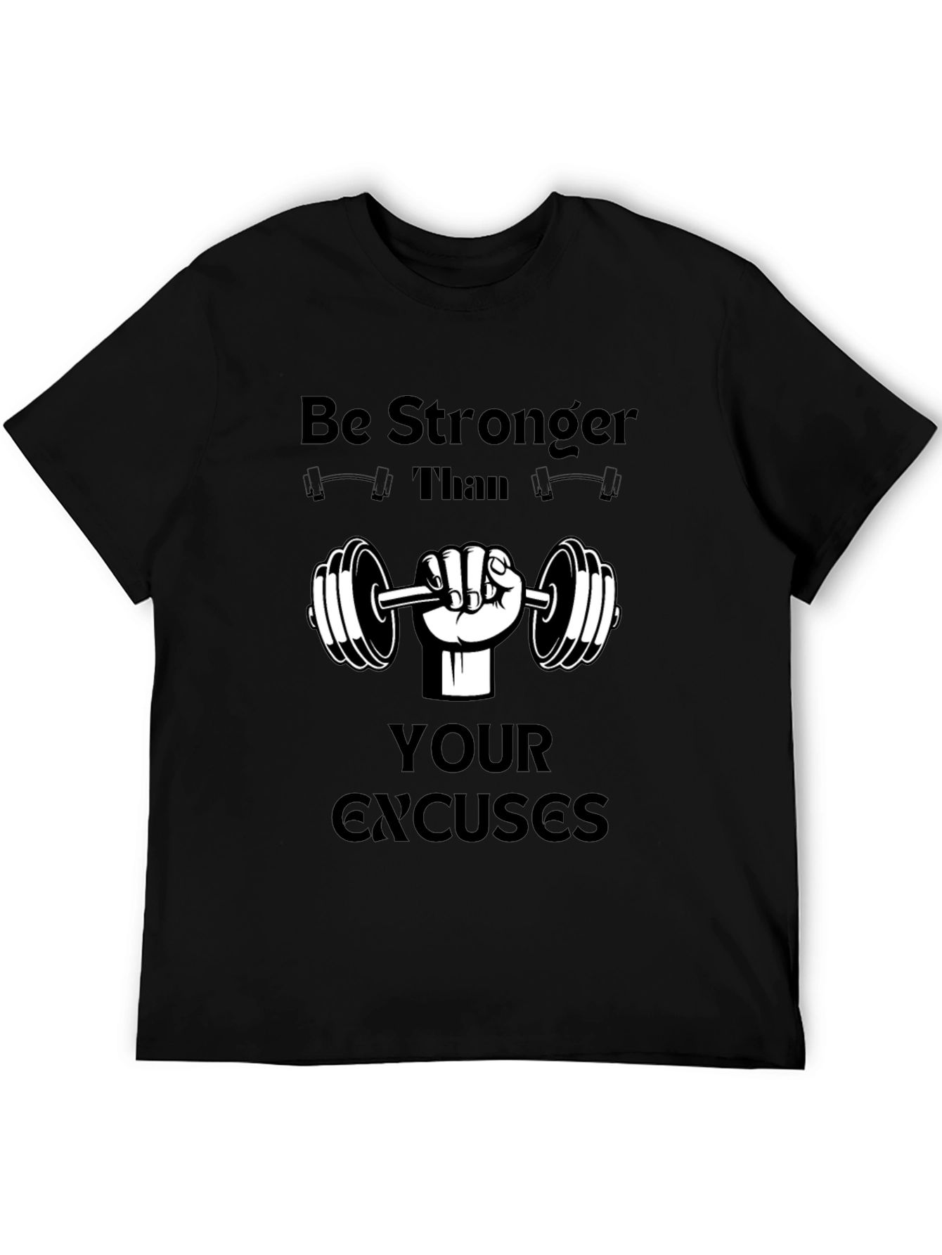 Motivational Workout T-Shirt - Be Stronger Than Excuses