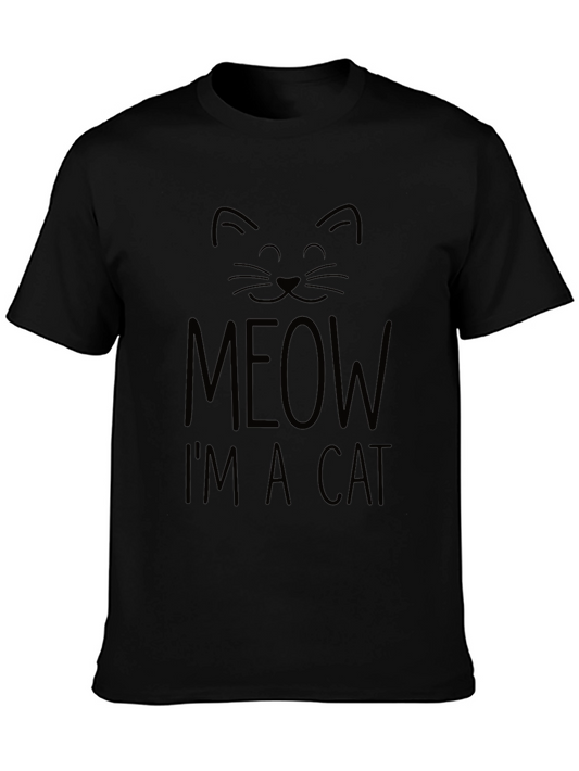 Meow Im a Cat Black T-Shirt