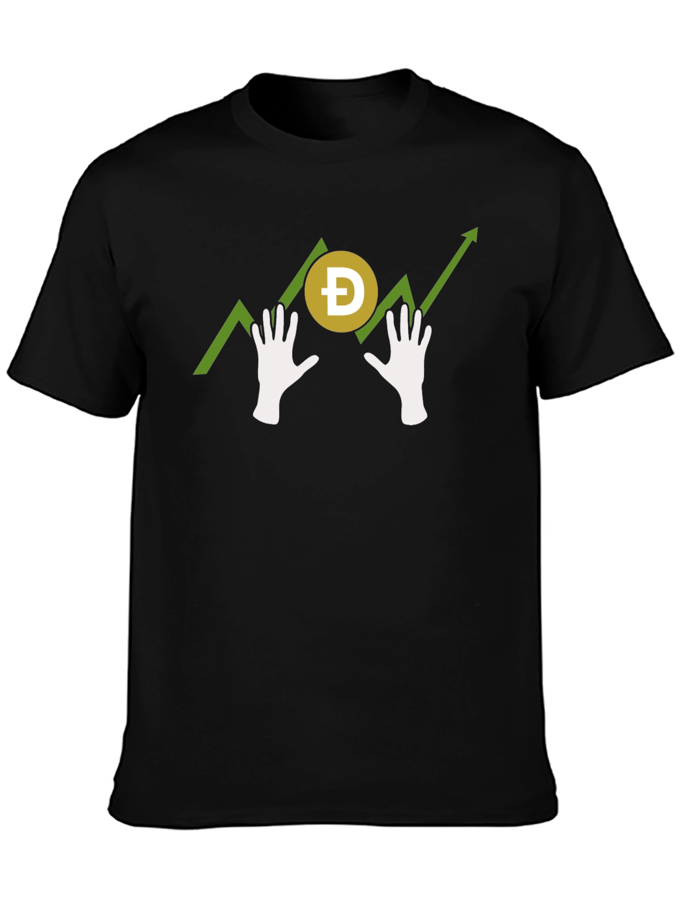 Doge Hodl Hands T-Shirt - Crypto Meme Tee