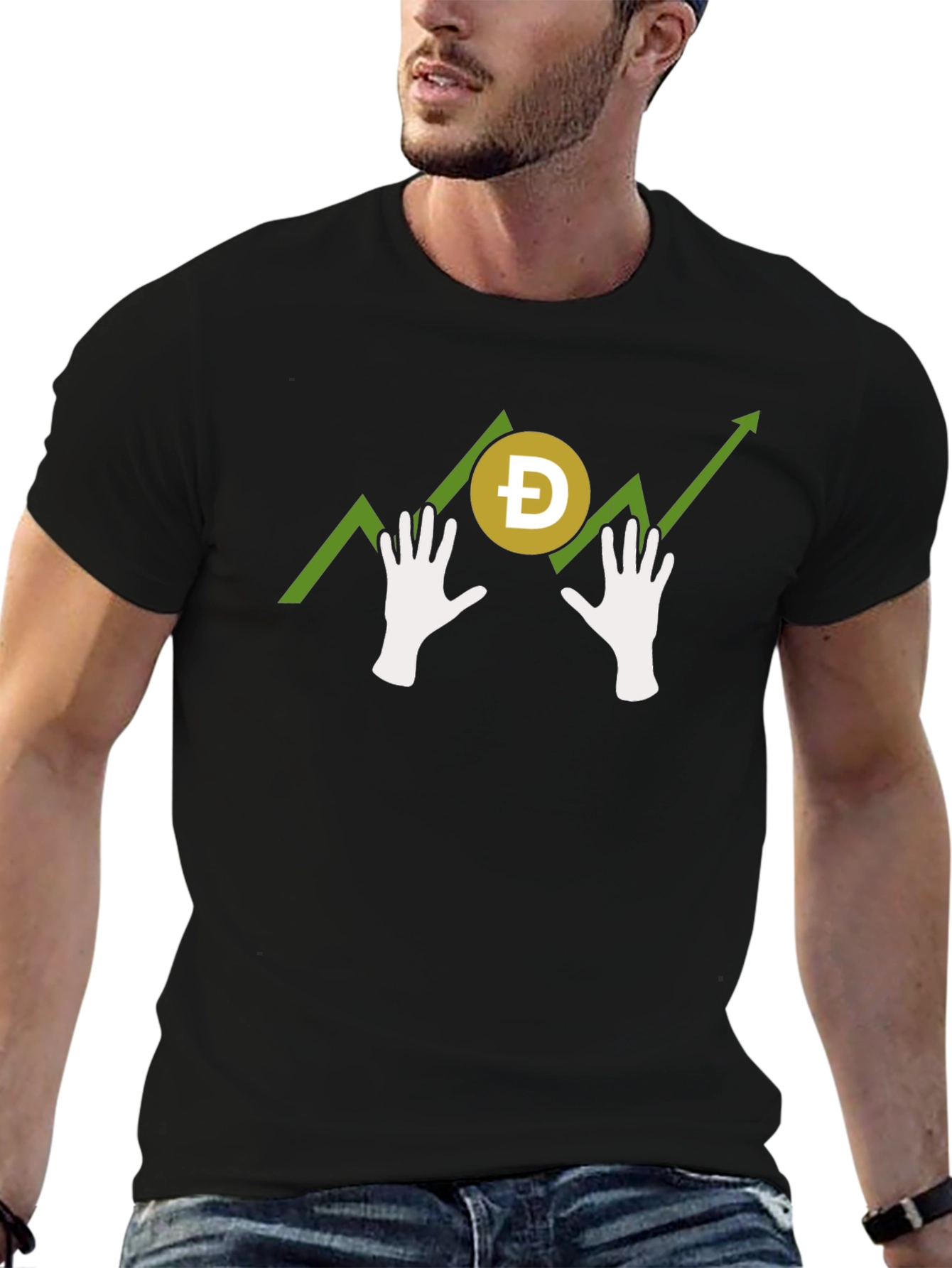 Doge Hodl Hands T-Shirt - Crypto Meme Tee