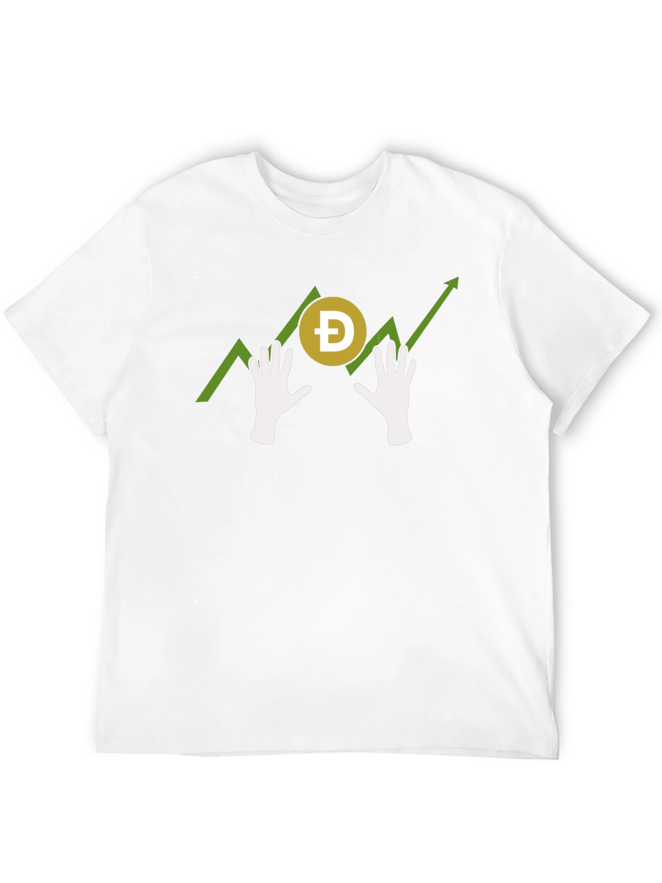 Doge Hodl Hands T-Shirt - Crypto Meme Tee