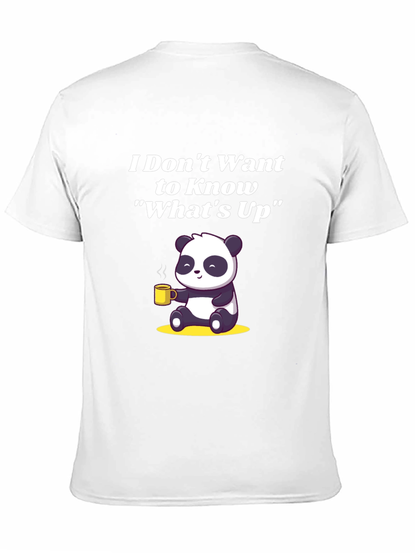 Funny Panda Whats Up Graphic T-Shirt
