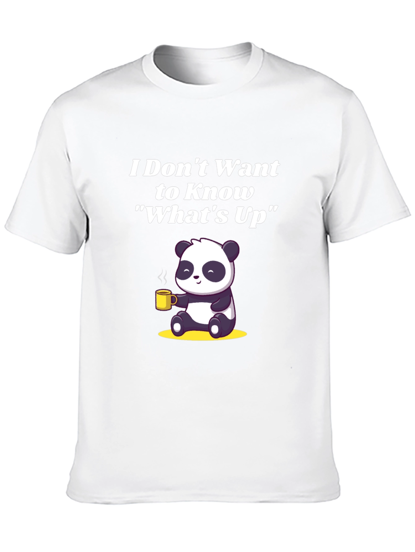 Funny Panda Whats Up Graphic T-Shirt