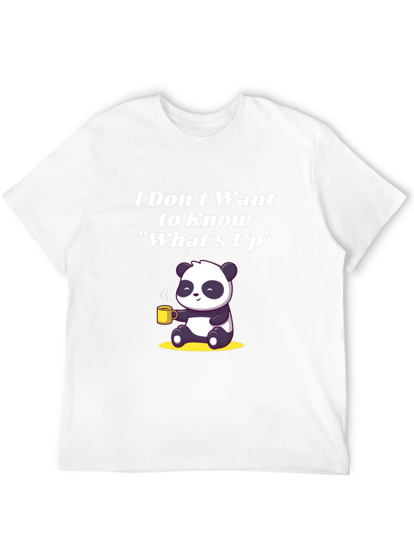 Funny Panda Whats Up Graphic T-Shirt