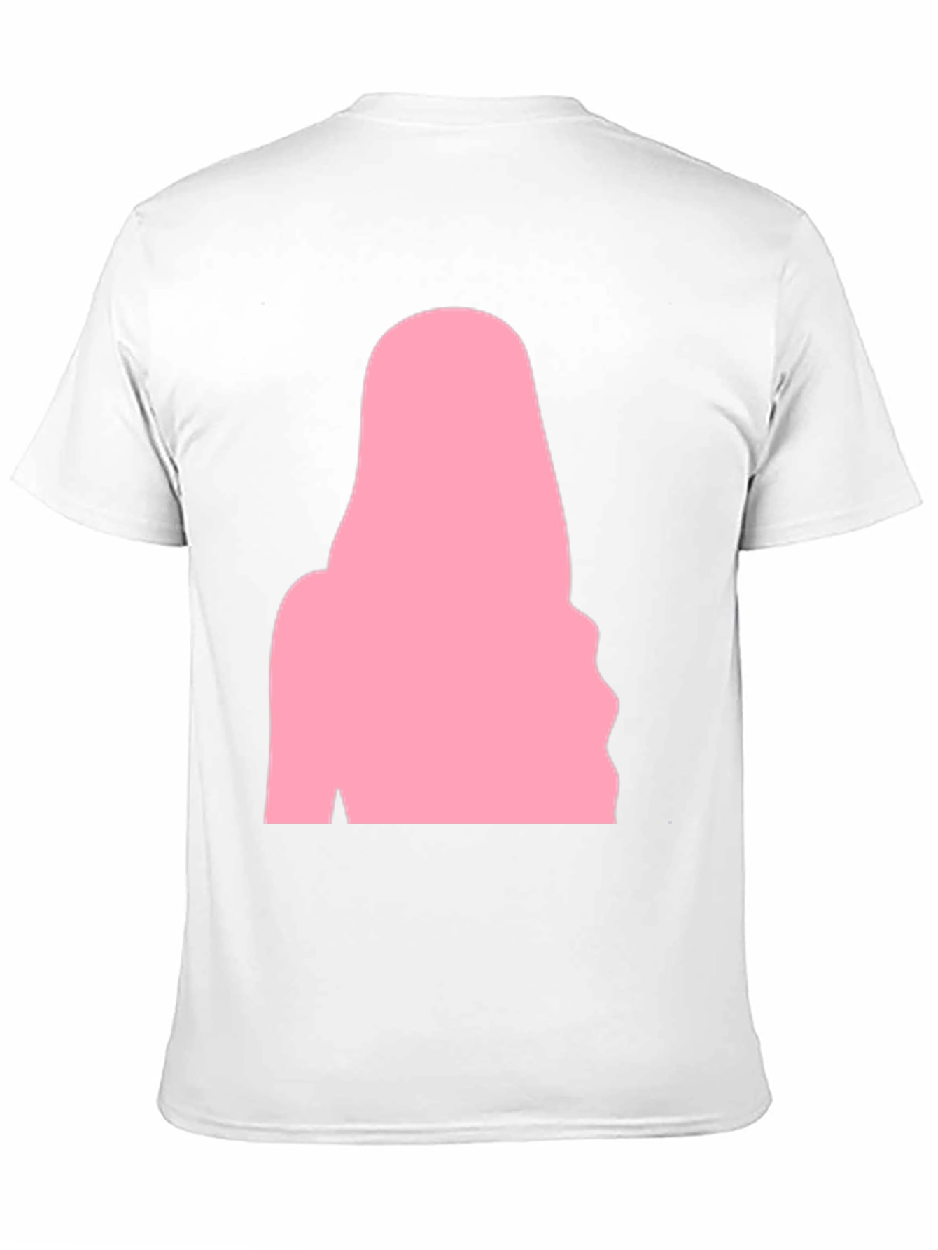 Black T-Shirt with Pink Silhouette