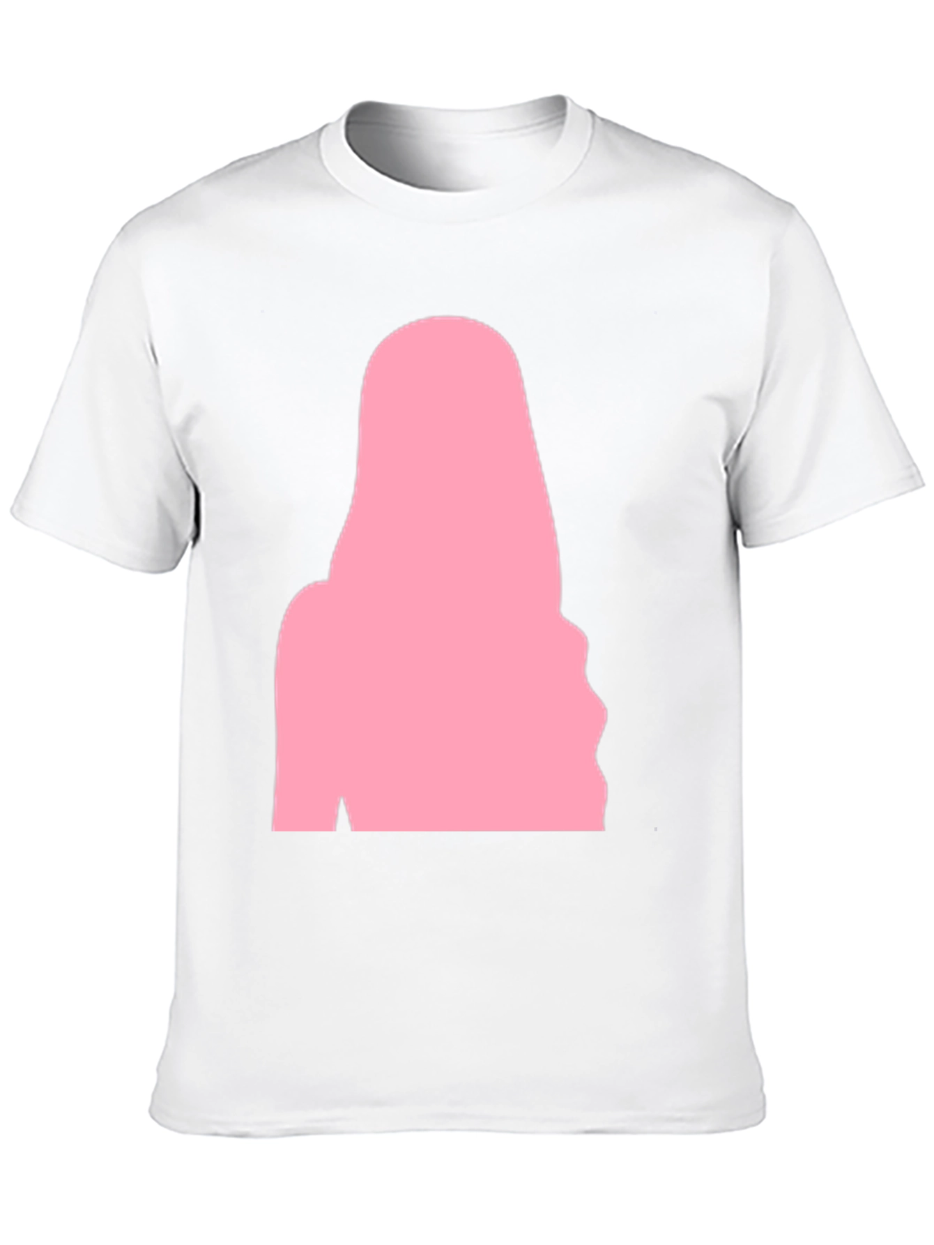 Black T-Shirt with Pink Silhouette