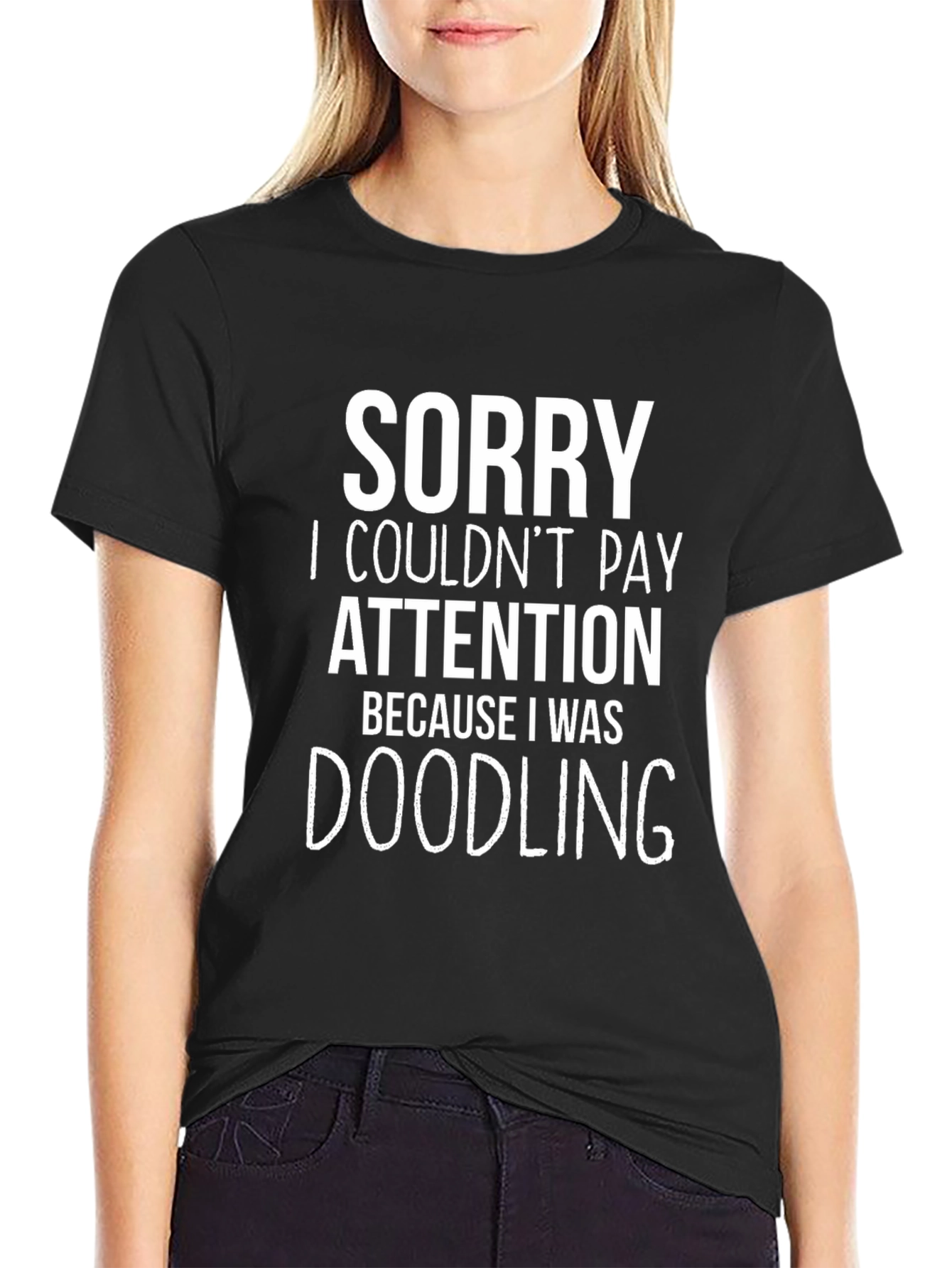 Doodling Attention Mens Graphic T-Shirt