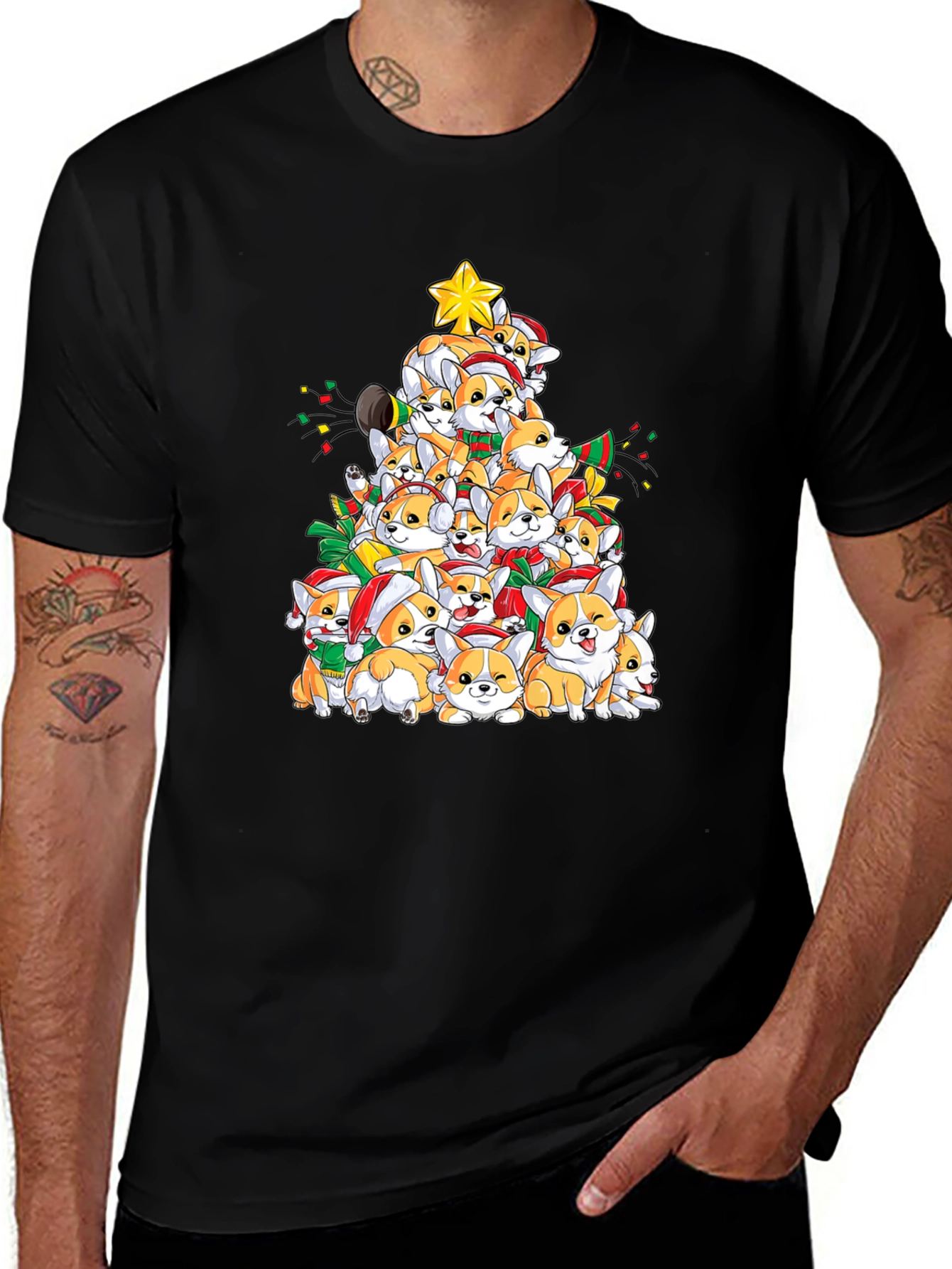 Corgi Christmas Tree T-Shirt