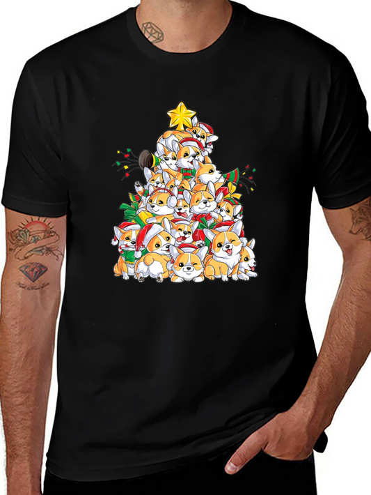 Corgi Christmas Tree T-Shirt