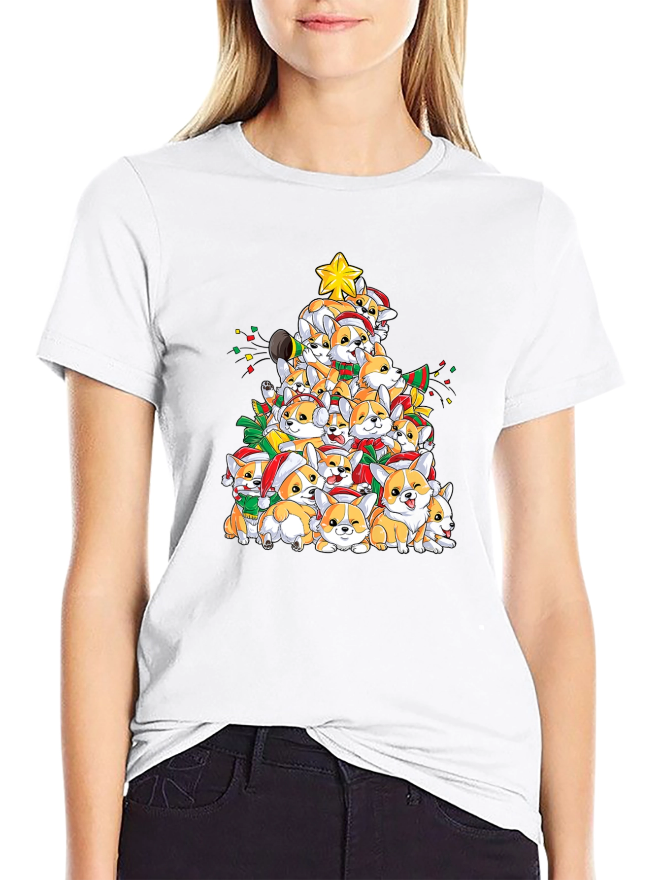 Corgi Christmas Tree T-Shirt