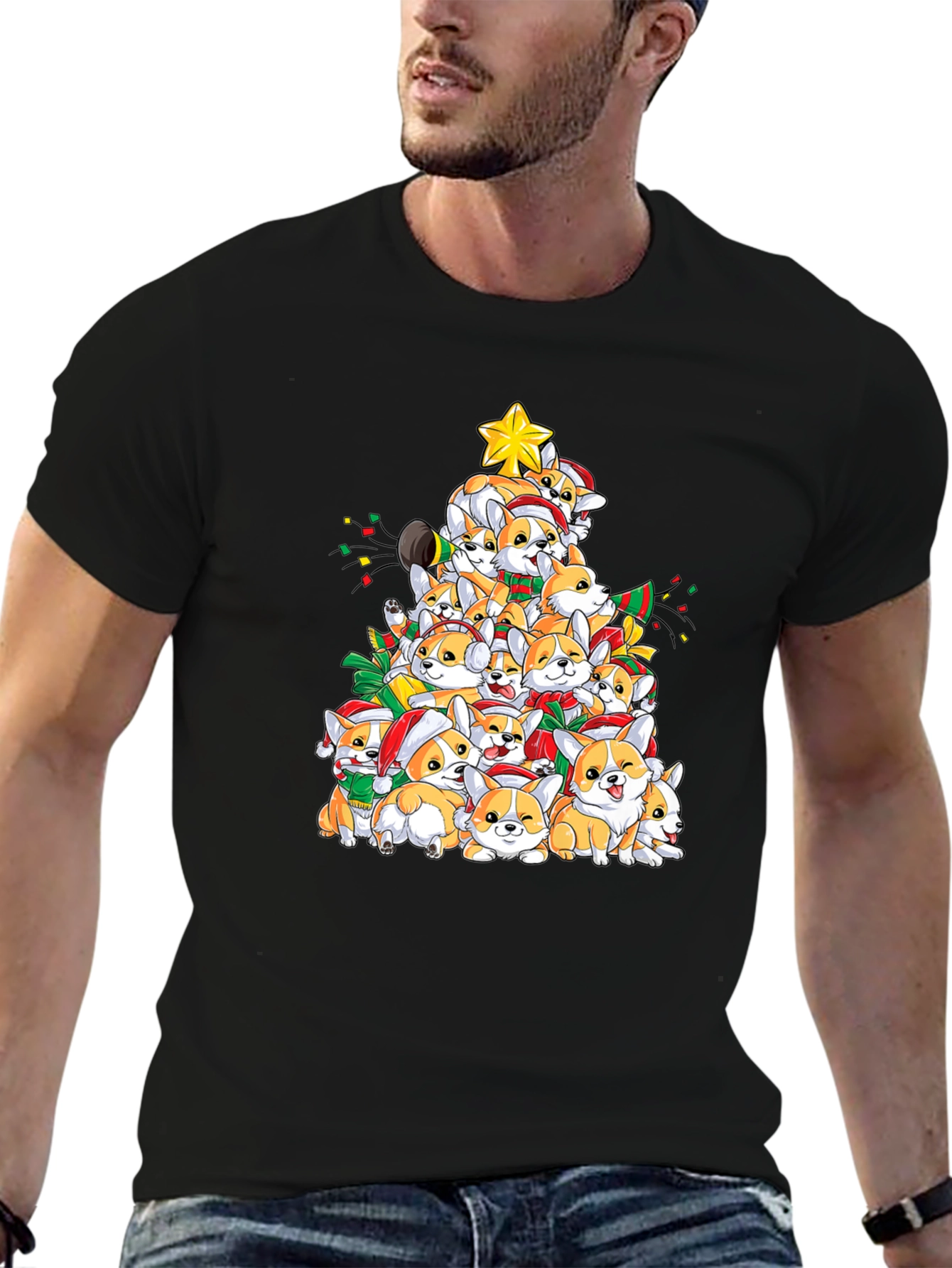 Corgi Christmas Tree T-Shirt