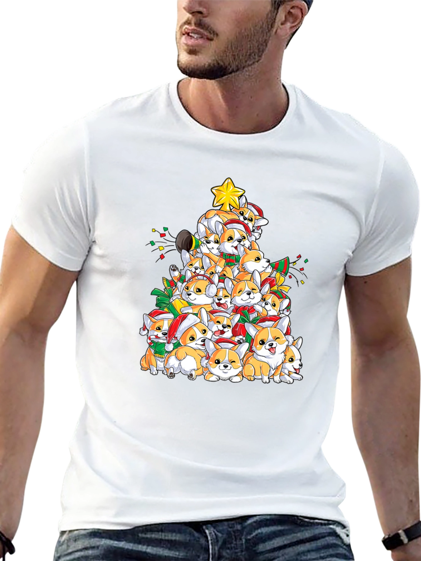 Corgi Christmas Tree T-Shirt